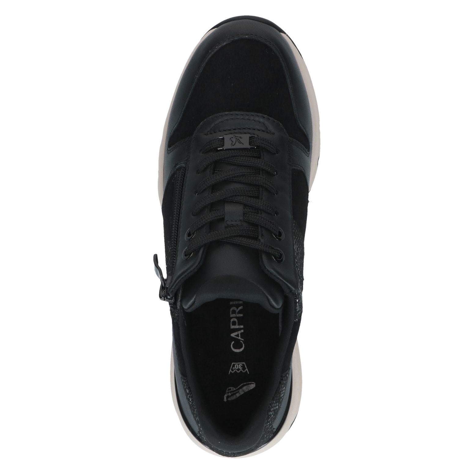 Caprice Keilsneaker  Freizeitschuh, Halbschuh, Schnürer mit Glitzerdetails