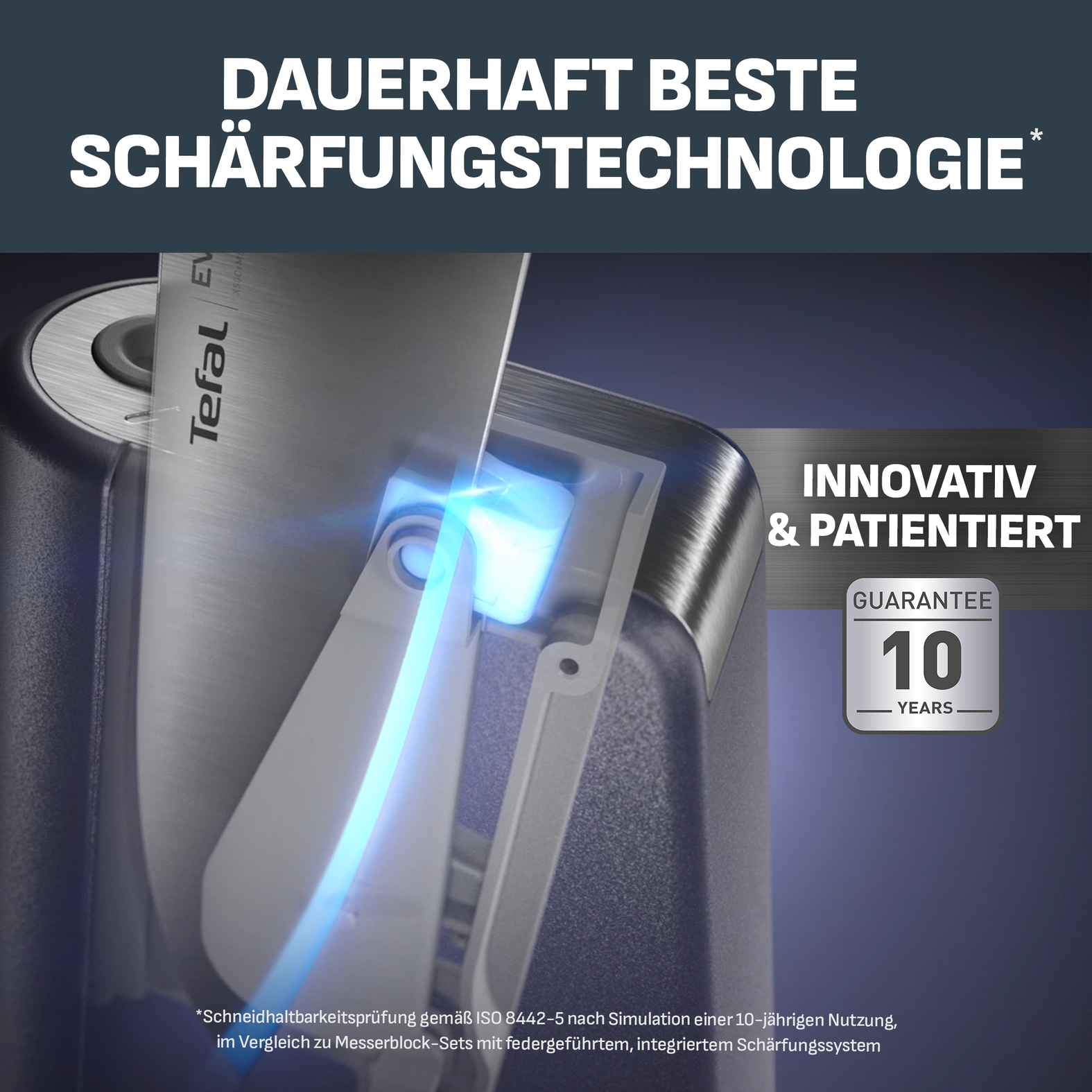 Tefal Messer-Set »EverSharp Pro« selbstschärfender Messerblock, Klinge aus deutschem Edelstahl