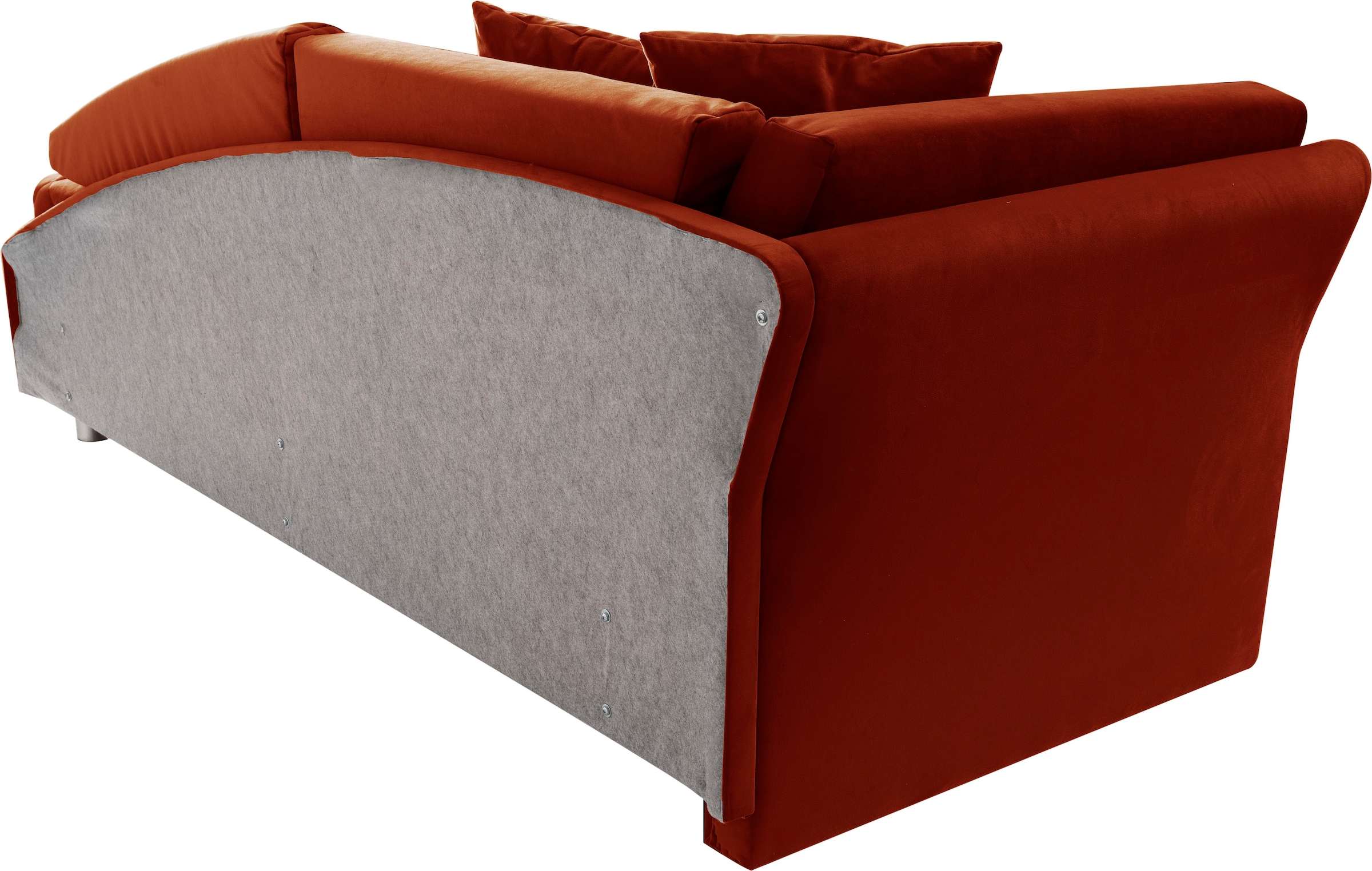 alina Schlafsofa »Lindsay«, Bettkasten, Zierkissen-Set aus: 2 Stk. 40x40cm, 1 Stk. 30x30cm