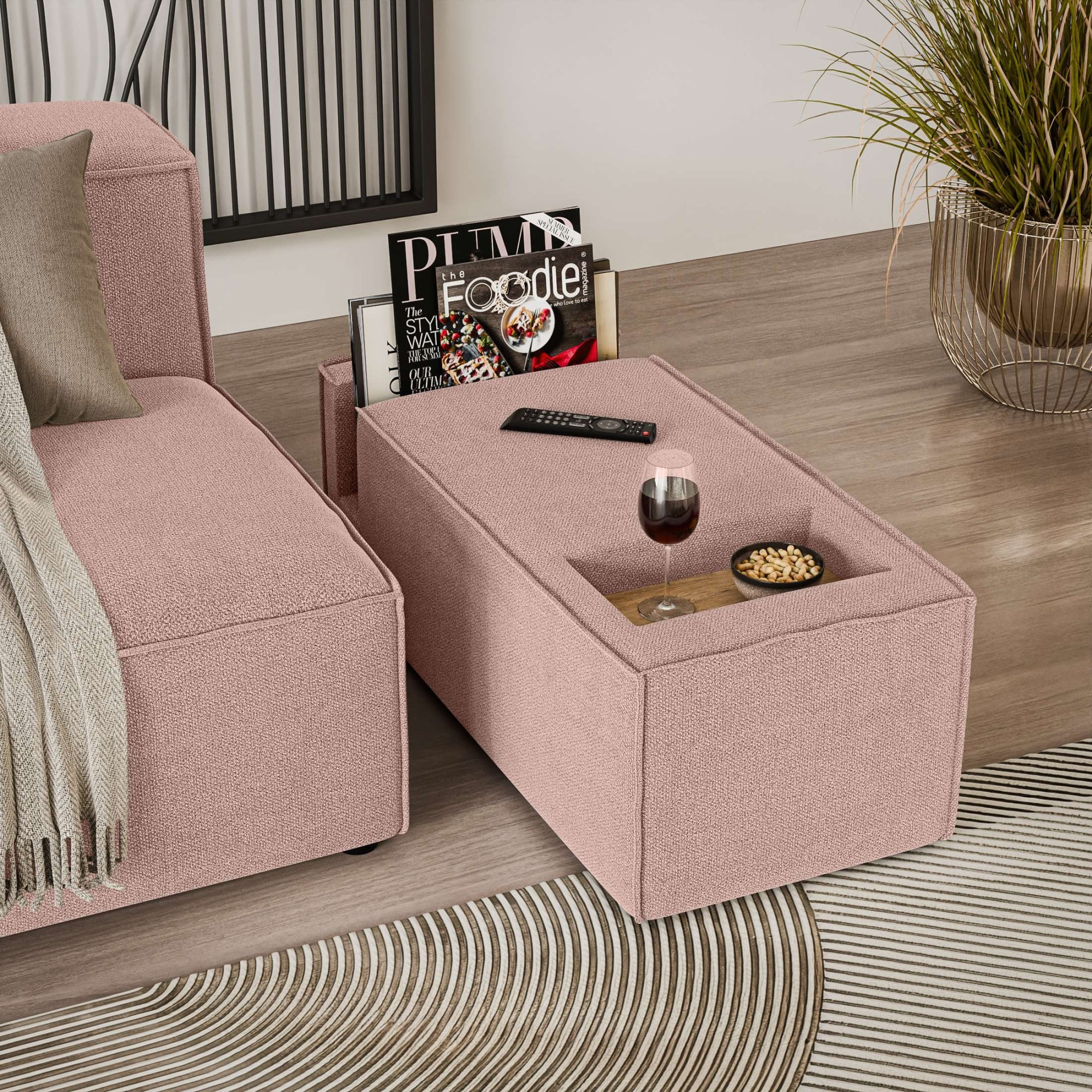 OTTO home Sofaelement »HAILY Tisch für das Modulsofa, Maße B/T/H: 45/100/37 günstig online kaufen