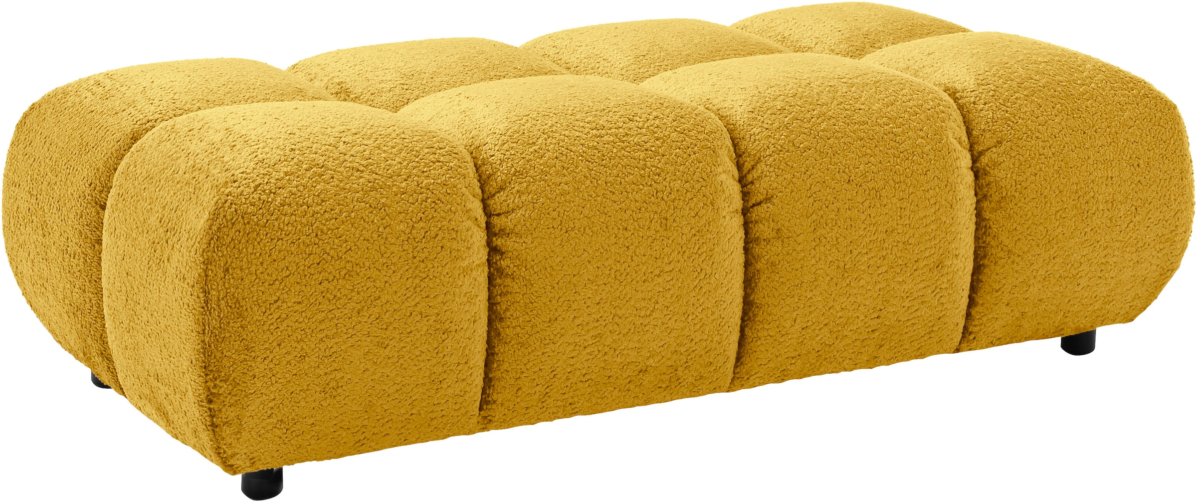 Home affaire Polsterhocker »Cozy Bubble, mit eleganter Steppung, weich gepolstert, 143x73 cm« 1 Stk. tlg. passend zum Sofa und dem drehbaren Sessel der Graceland-Serie