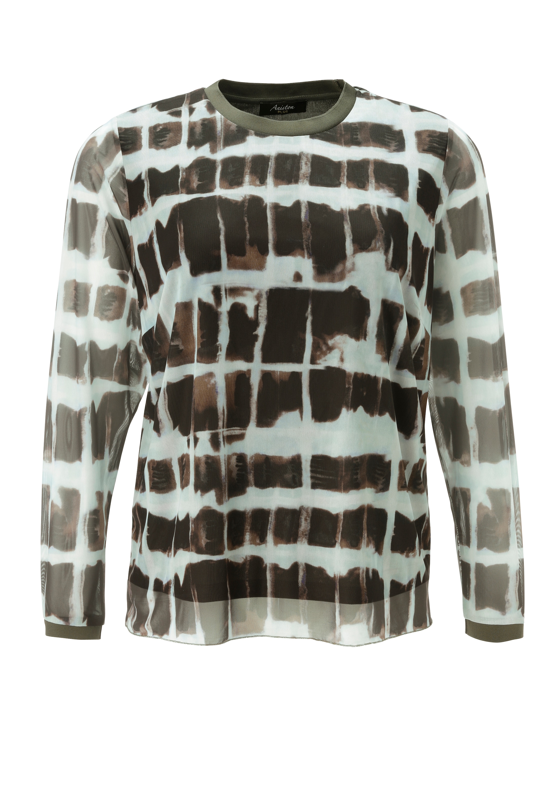 Aniston PLUS Langarmshirt aus sanft fallender Meshqualität - NEUE KOLLEKTION