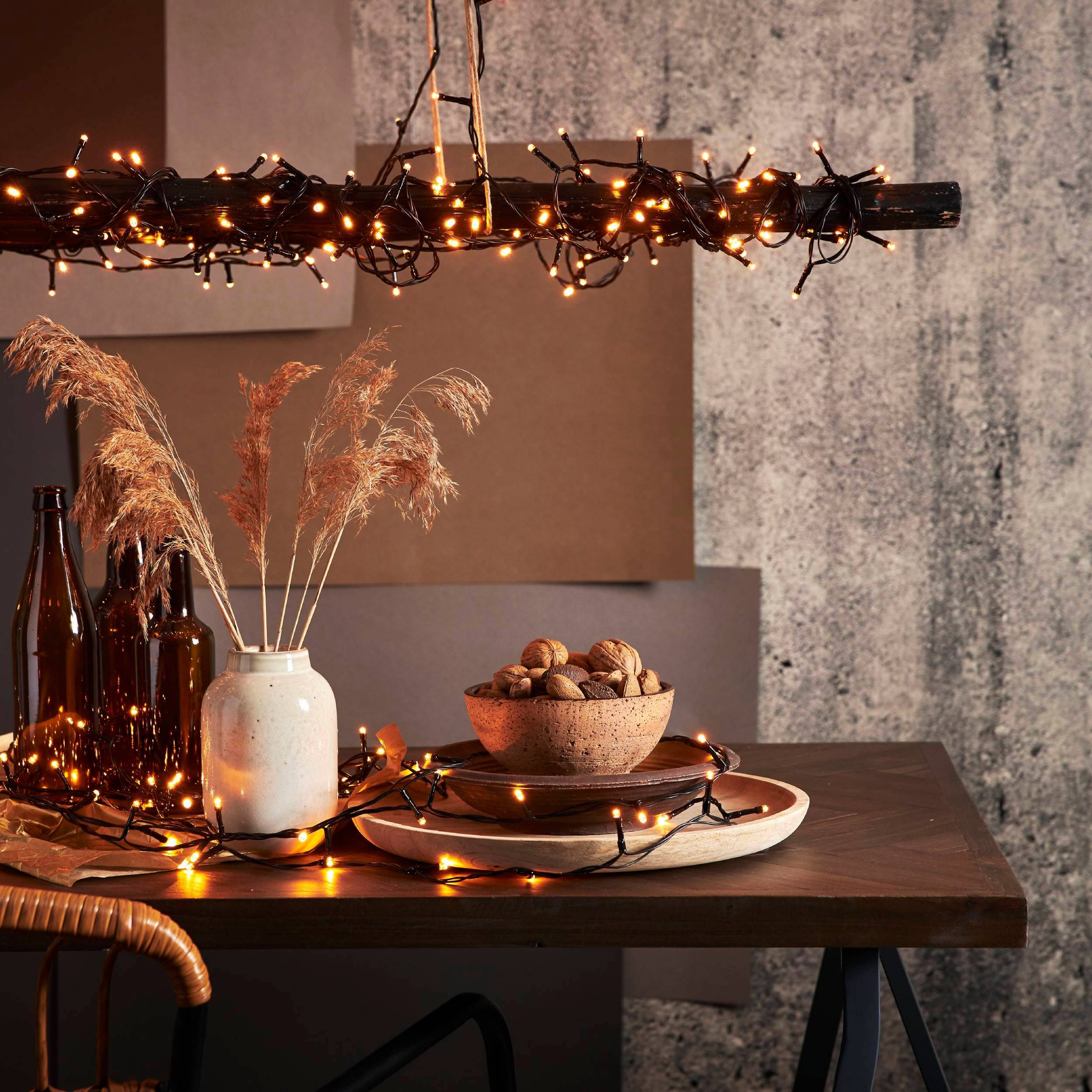 EGLO LED-Lichterkette »GOLDEN WARM WHITE - Weihnachtsdeko - Beleuchtung - Winterdeko«, 1200 St.-flammig, Lichterkette XXL, Außenbeleuchtung, extra-warmweiß, mit Kabel, 24m