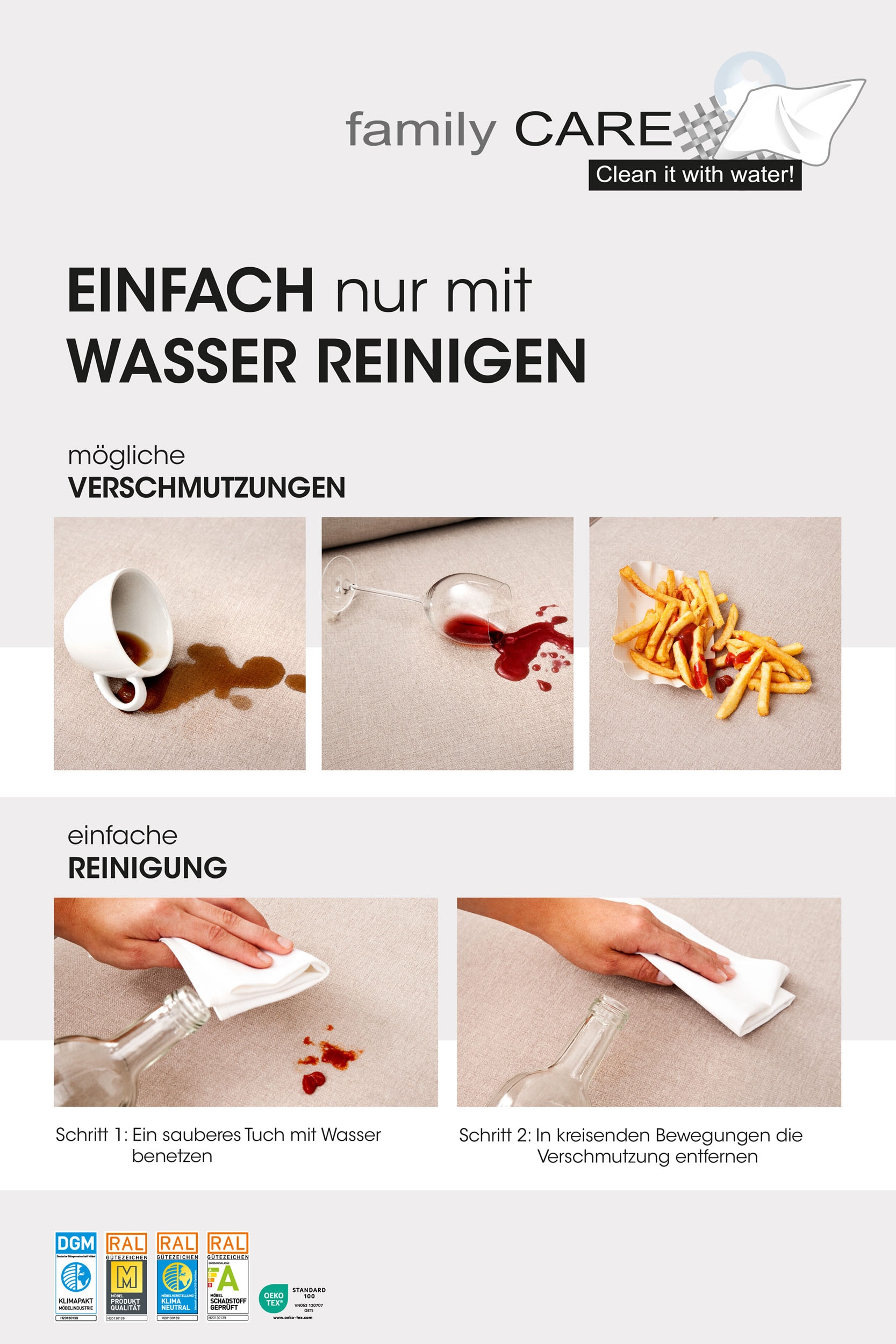 INOSIGN Polsterhocker »Bellini«, passend zur Serie "Bellini", Easy Care-Bezug mit Wasser reinigbar