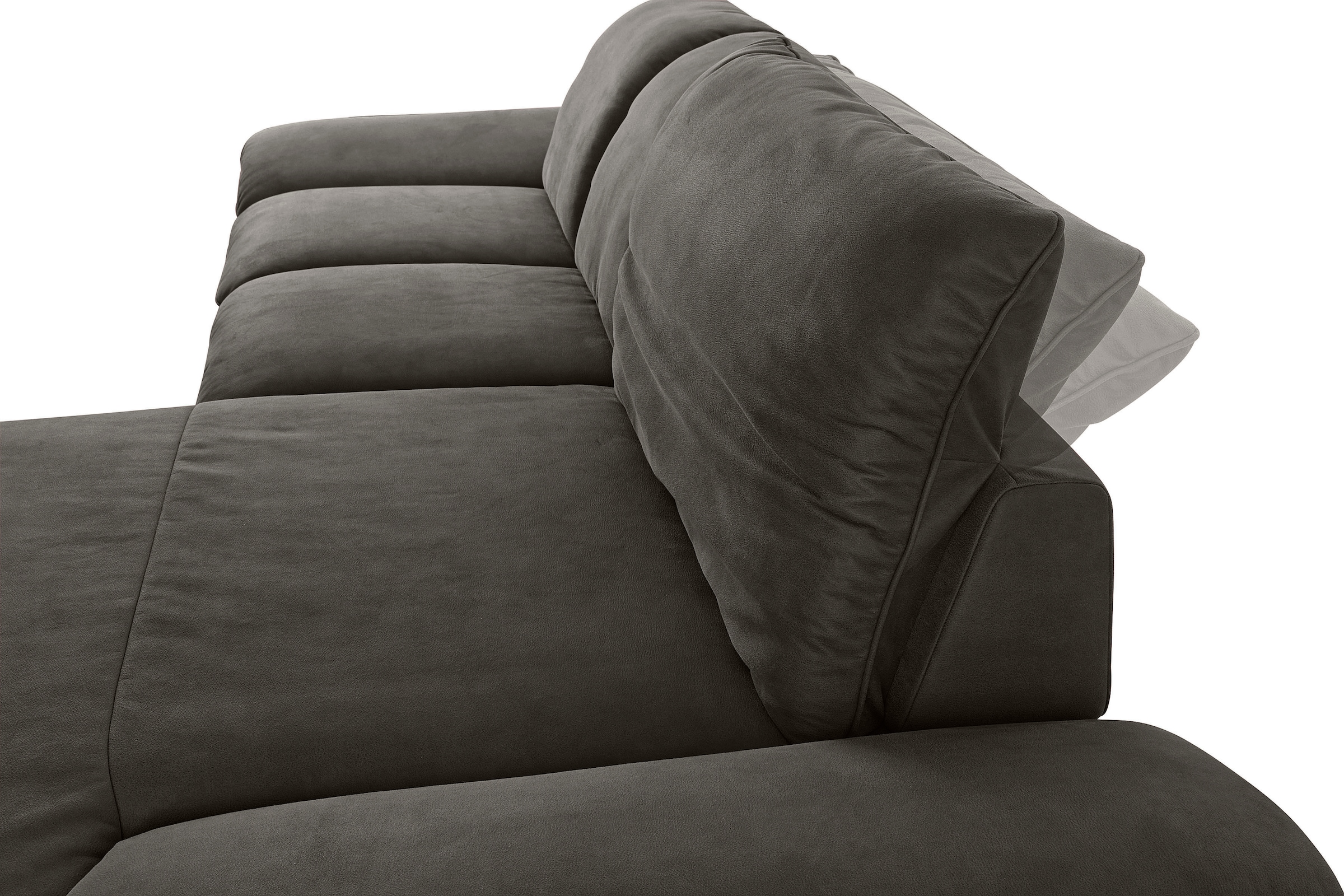 W.SCHILLIG Ecksofa »enjoy&MORE, Designsofa, bequem, zeitlos und elegant, L-Form«, mit Sitztiefenverstellung, Füße Chrom glänzend, Breite 340 cm
