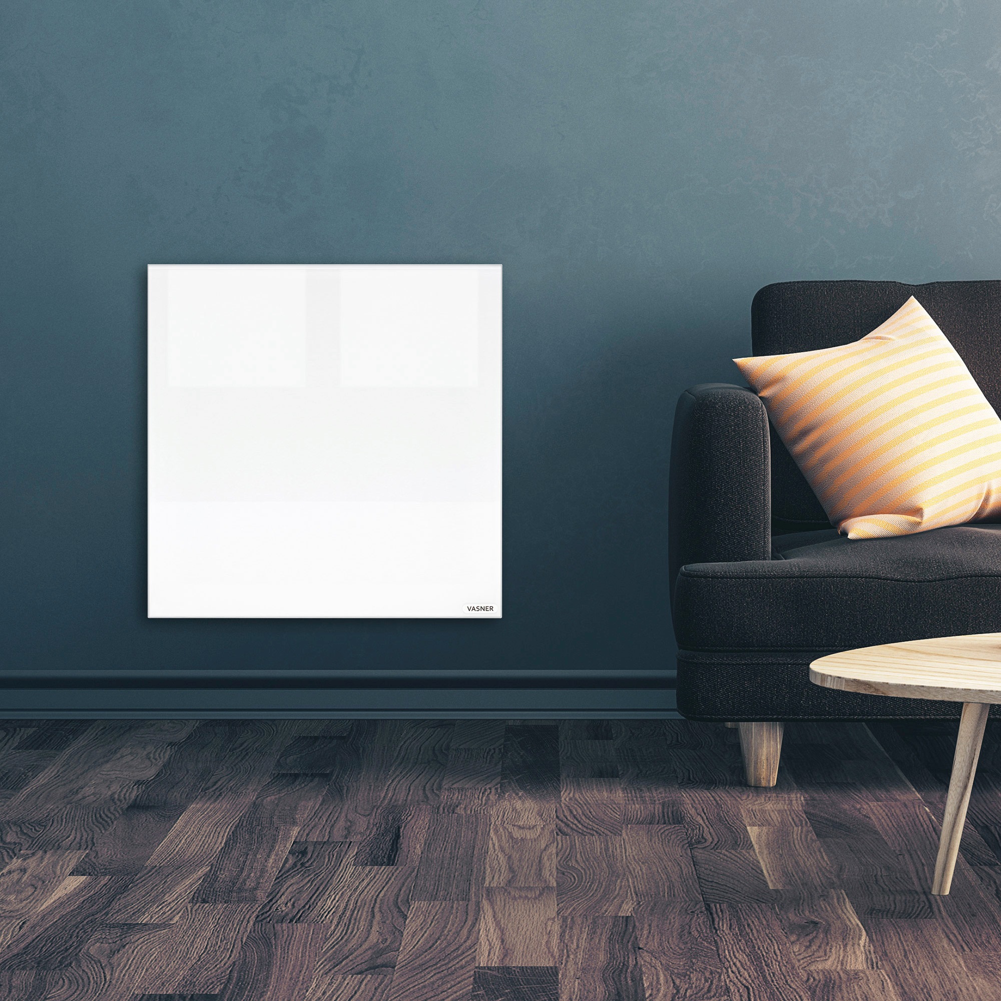 Vasner Infrarotheizung »Glas mit Rahmen weiß, 450 W, Citara G«, Infrarot Glasheizung, IP44 Bad geeignet