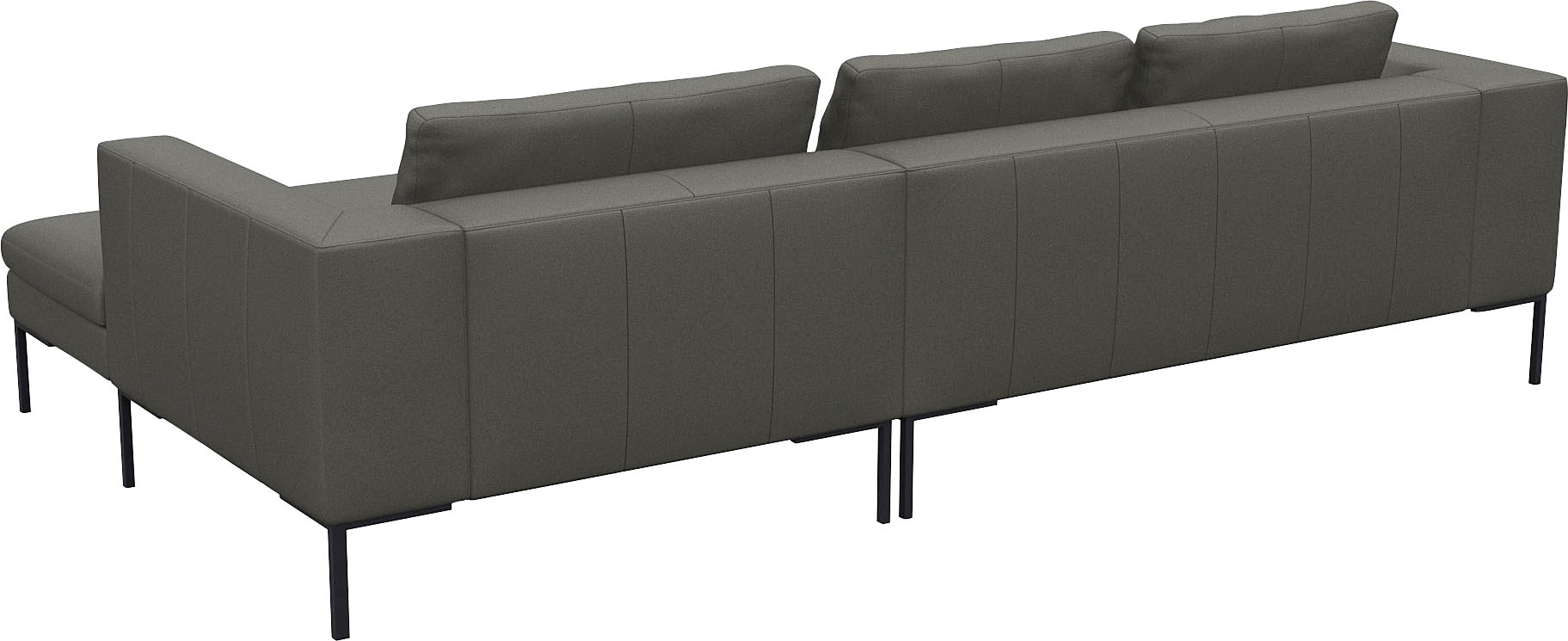 FLEXLUX Ecksofa »Loano, toller Sitzkomfort, L-Form«, modernes Sofa, frei im Raum stellbar, lose Kissen, Kaltschaum im Sitz