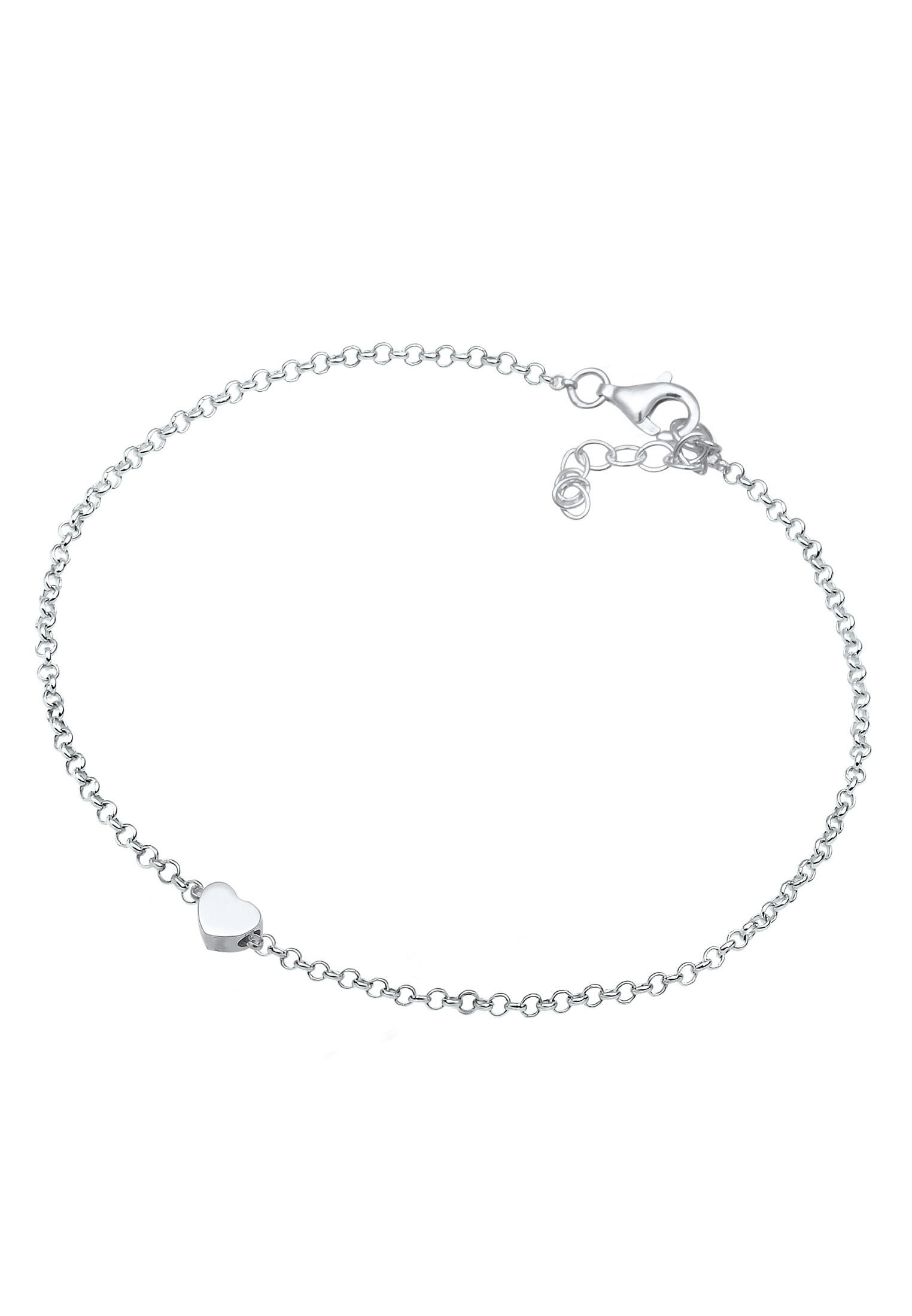 Elli Armband »Armkette Herz Love Basic 925 Silber«