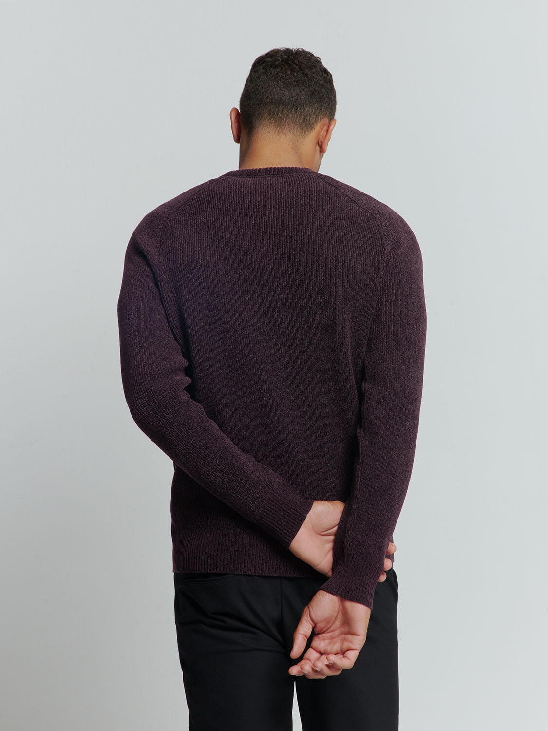 NO EXCESS Rundhalspullover »No Excess Chenillo-Crewneck-Pullover«