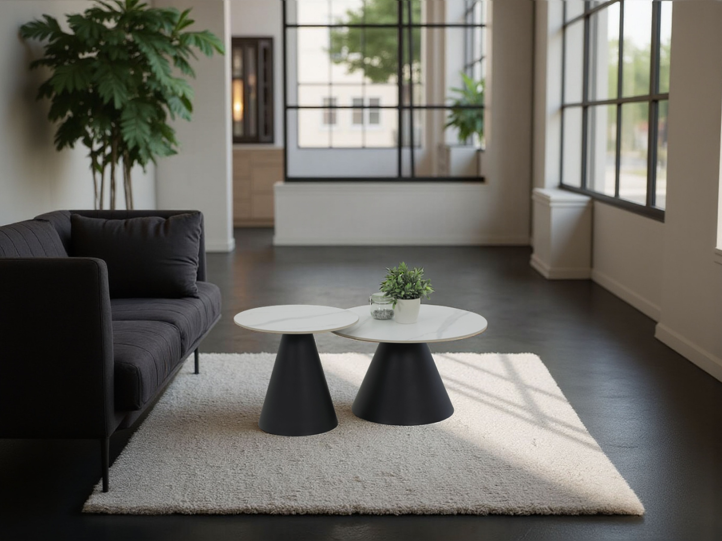 HELA Couchtisch »DUSTIN« Set, 2 Stk. tlg. 2er Set Couchtisch; rund; Sintere günstig online kaufen