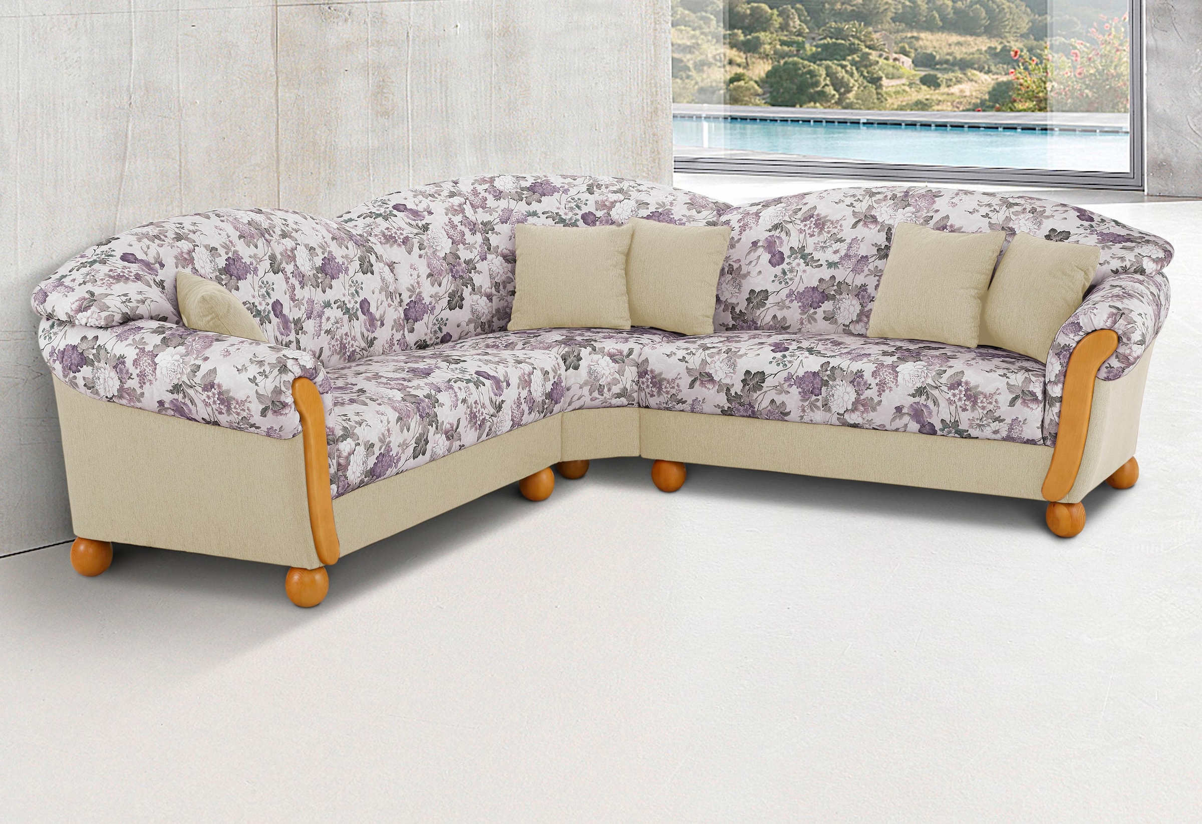 Home affaire Ecksofa »Milano, bequem mit Federkern, B/T/H 233/233/83cm, Lan günstig online kaufen