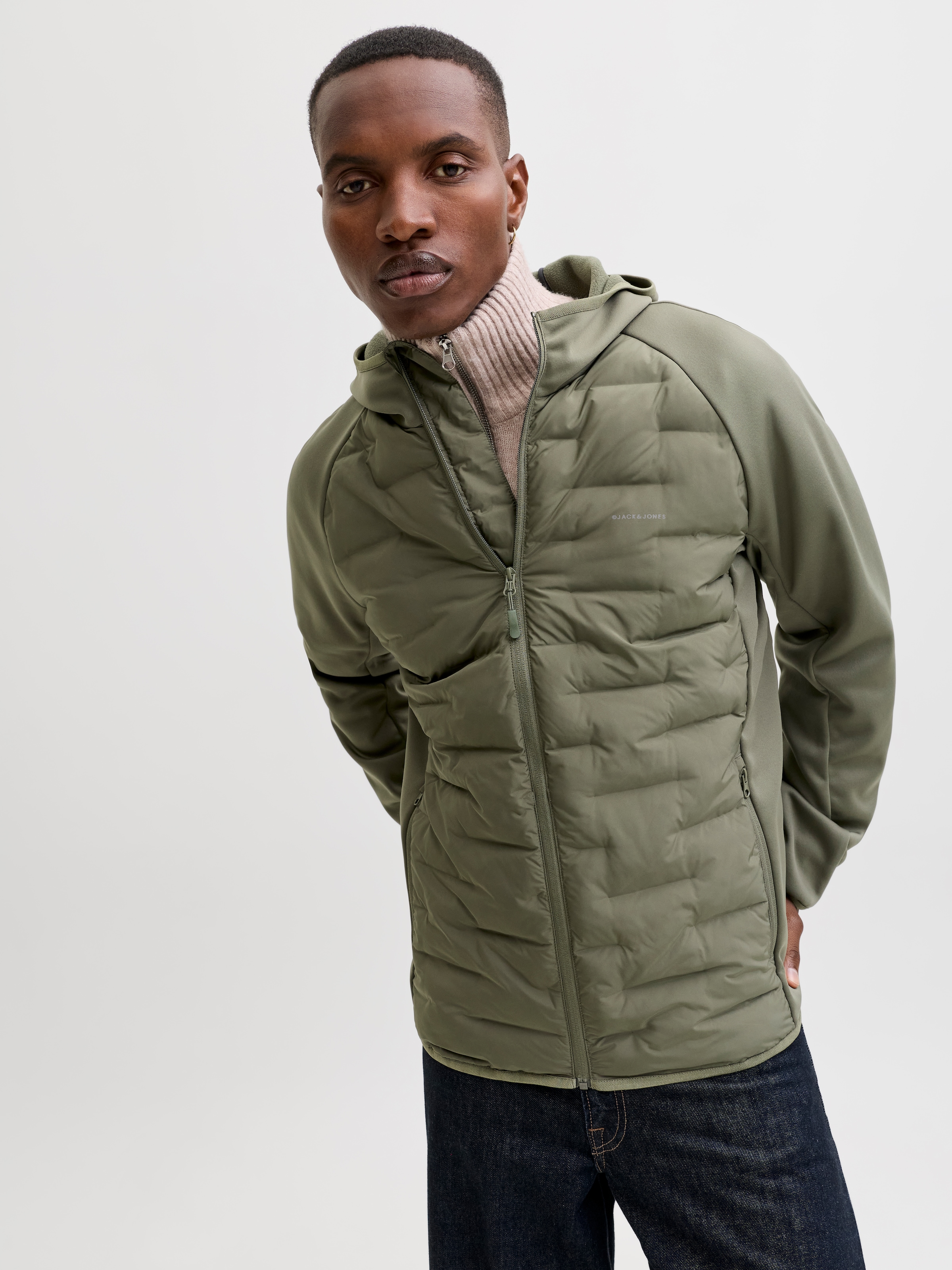 Jack & Jones Steppjacke »JJEPERFECT HYBRID JACKET NOOS« mit Kapuze mit Kapuze