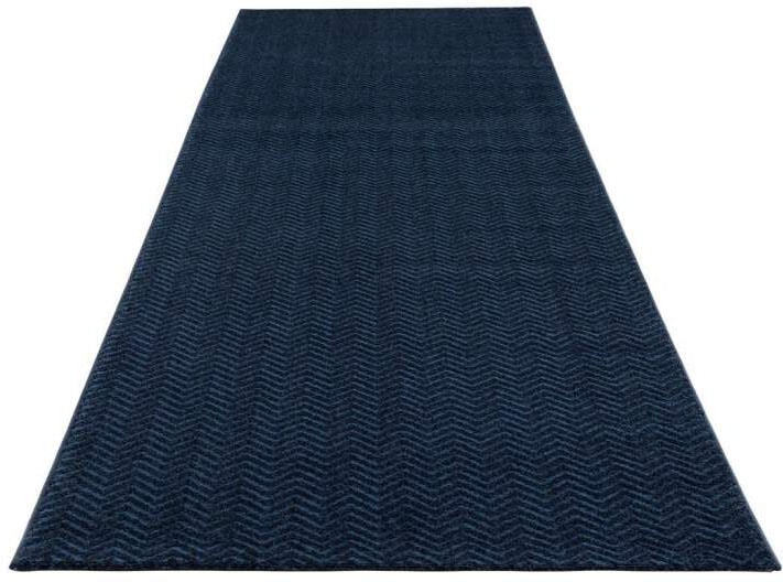 Carpet City Teppich »Friseé-Teppich  FANCY805« rechteckig 12 mm Höhe Läufer, Kurzflor, Einfarbig, 3D-Optik, Zickzack Look, Wohnzimmer