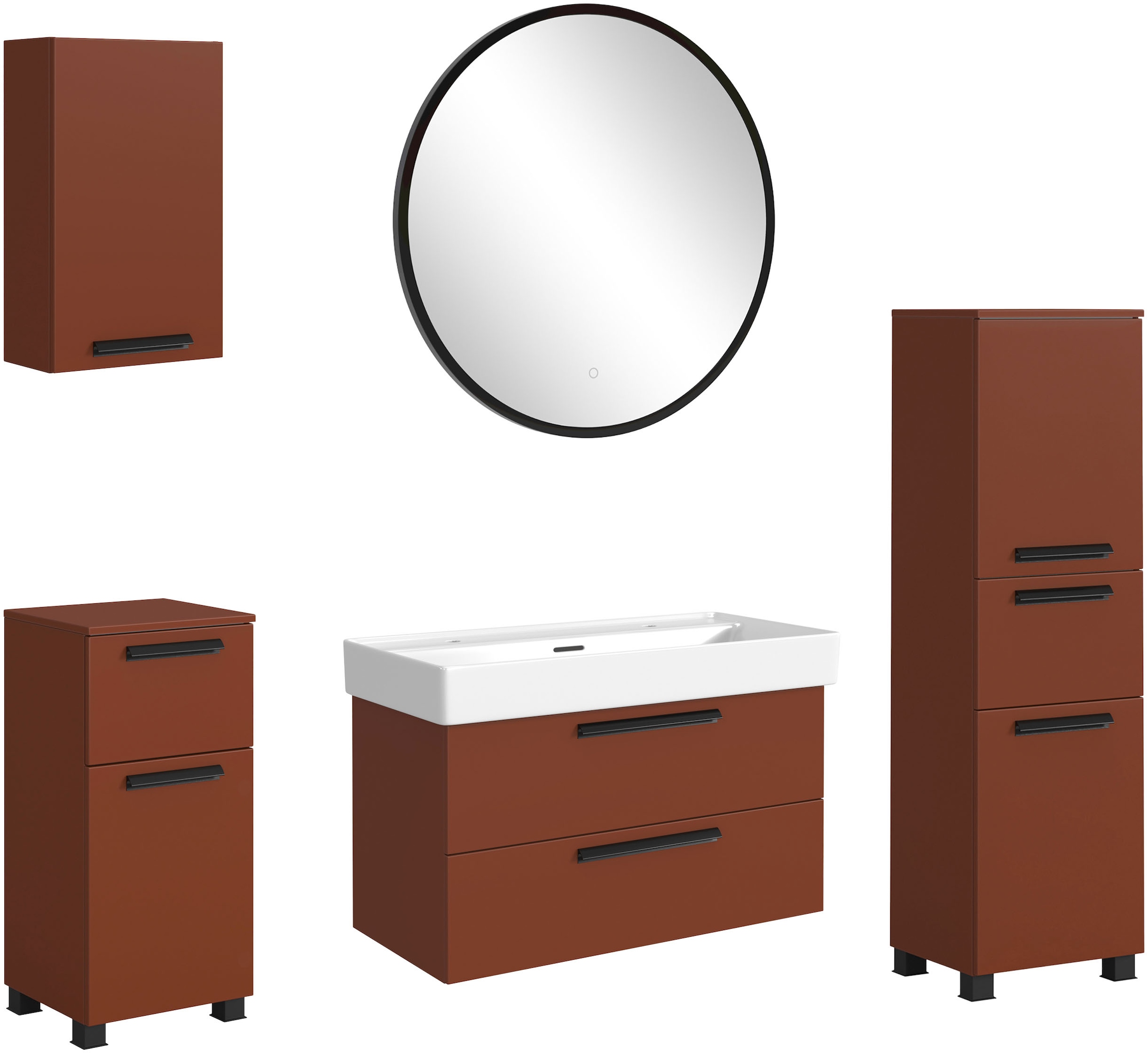 welltime Badmöbel-Set »SALVADA, 5tlg-Set, gedämpfte Scharniere, Softclose, günstig online kaufen