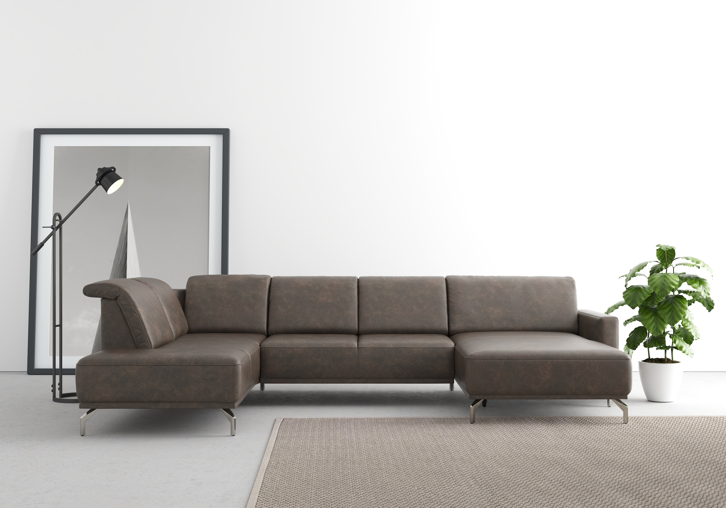 sit&more Wohnlandschaft »Bailando U-Form« wahlweise mit Kopfteilverstellung günstig online kaufen