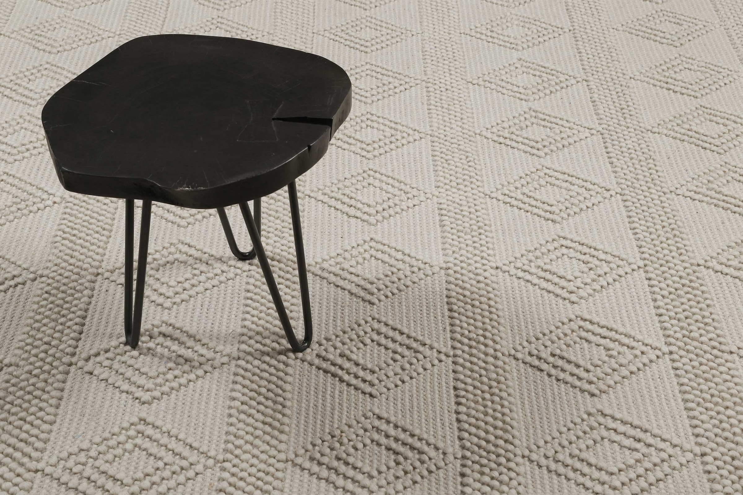 Esprit Teppich »Emmy« rechteckig 8 mm Höhe Wollteppich, handgewebt, kurzflor, natürlich, geometrisch