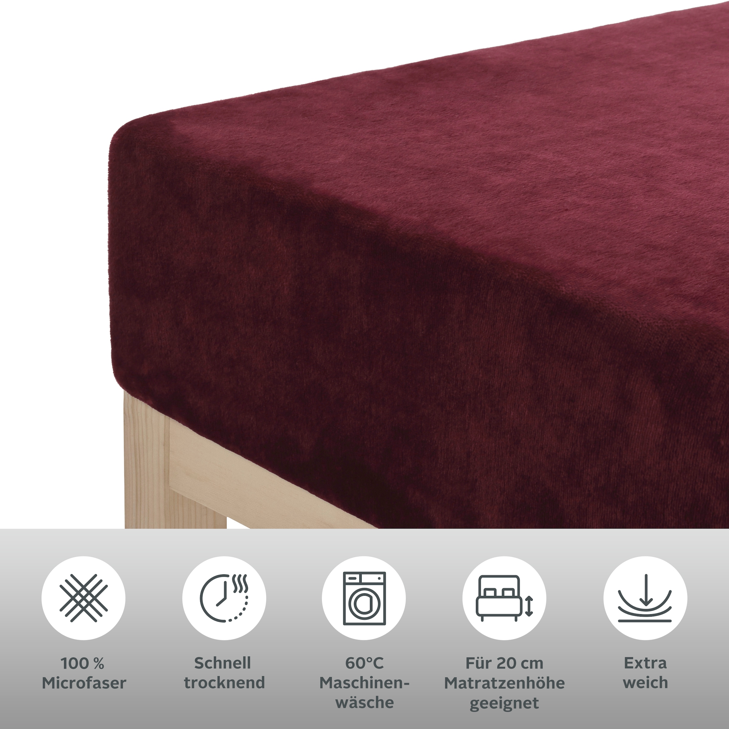 my home Bettlaken »Desner3« Mikrofaser, für Matratzen bis 20cm Höhe, Cashmere-Touch, Bettlaken