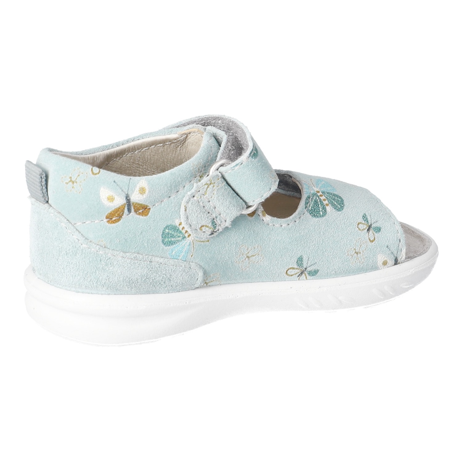 PEPINO by RICOSTA Lauflernschuh »Banu WMS: mittel«  Sandalette mit Klett und Animal Print, Größenschablone zum Download