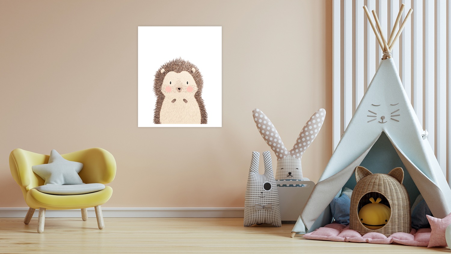 Lüttenhütt Poster »Niedlicher Igel«, Tiere, (1 St.), HD Premium Druck