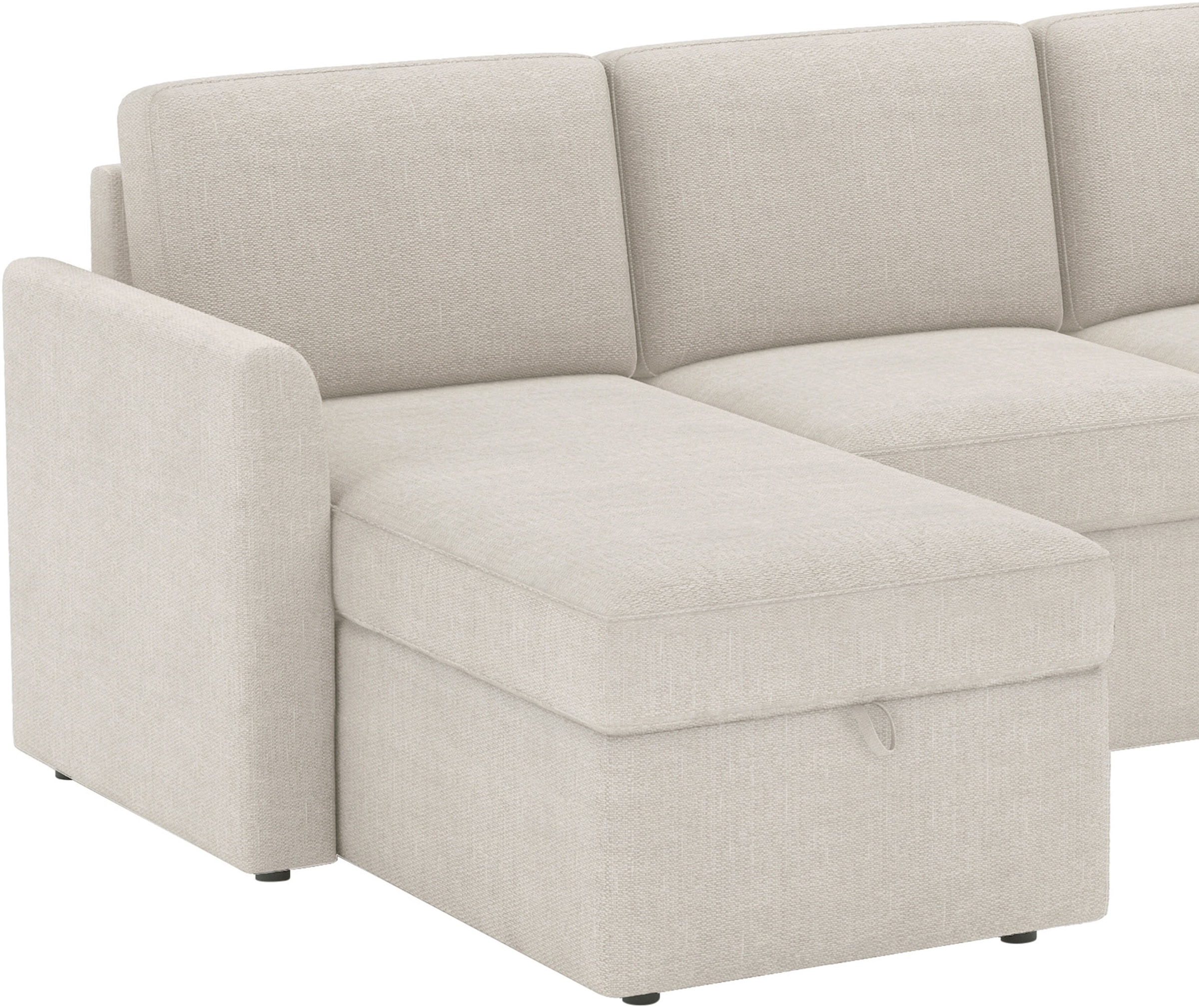 Dorel Home Ecksofa »NORDHUS, L-Form, 200 cm, Recamiere rechts/links montierbar« großer Stauraum, softer Cord und feiner Webstoff-Bezug