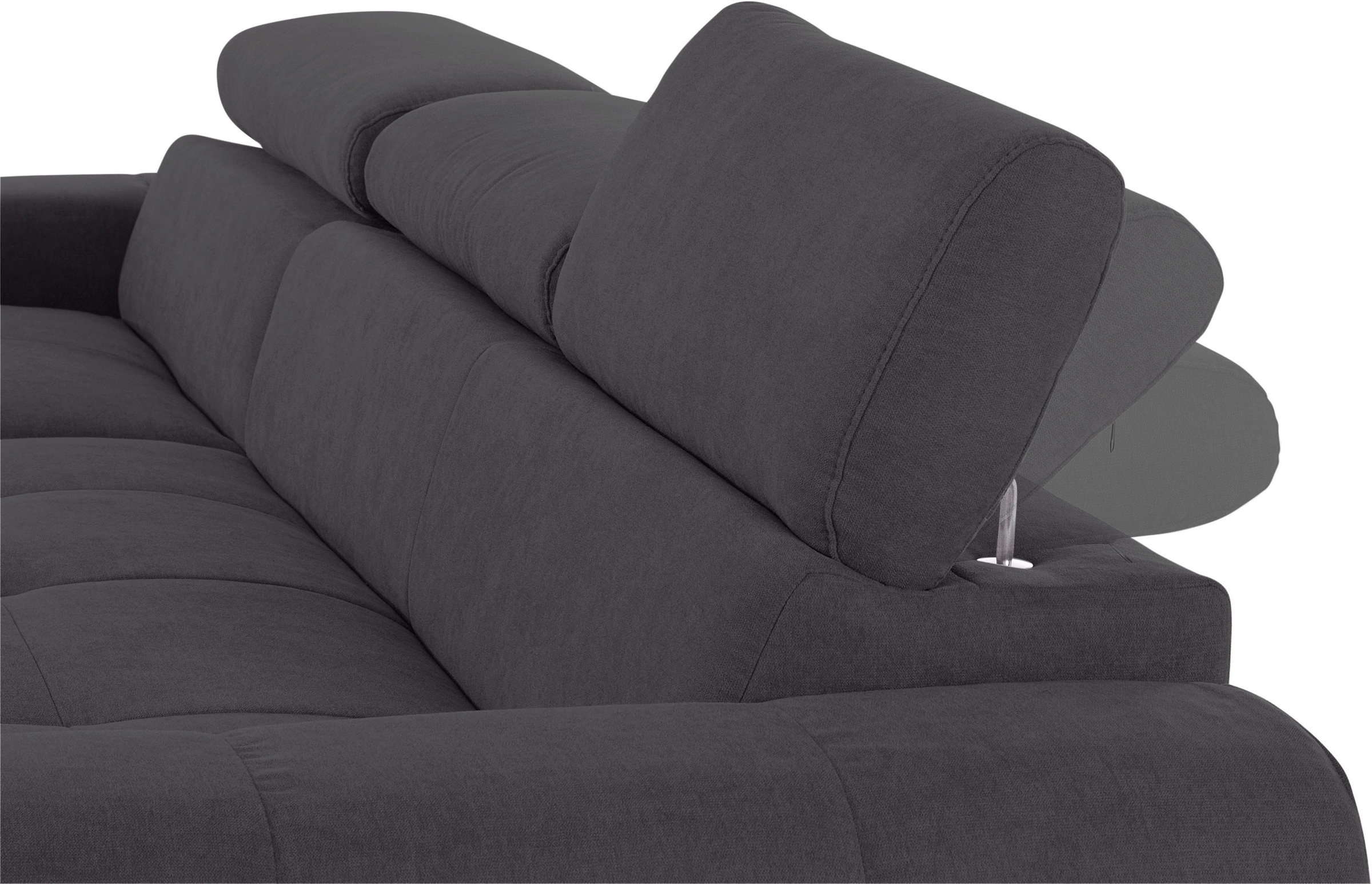 COTTA Ecksofa »Mia L-Form«, 3-tlg.-Kissen-Set, Recamiere, wahlweise mit oder ohne RGB-Beleuchtung