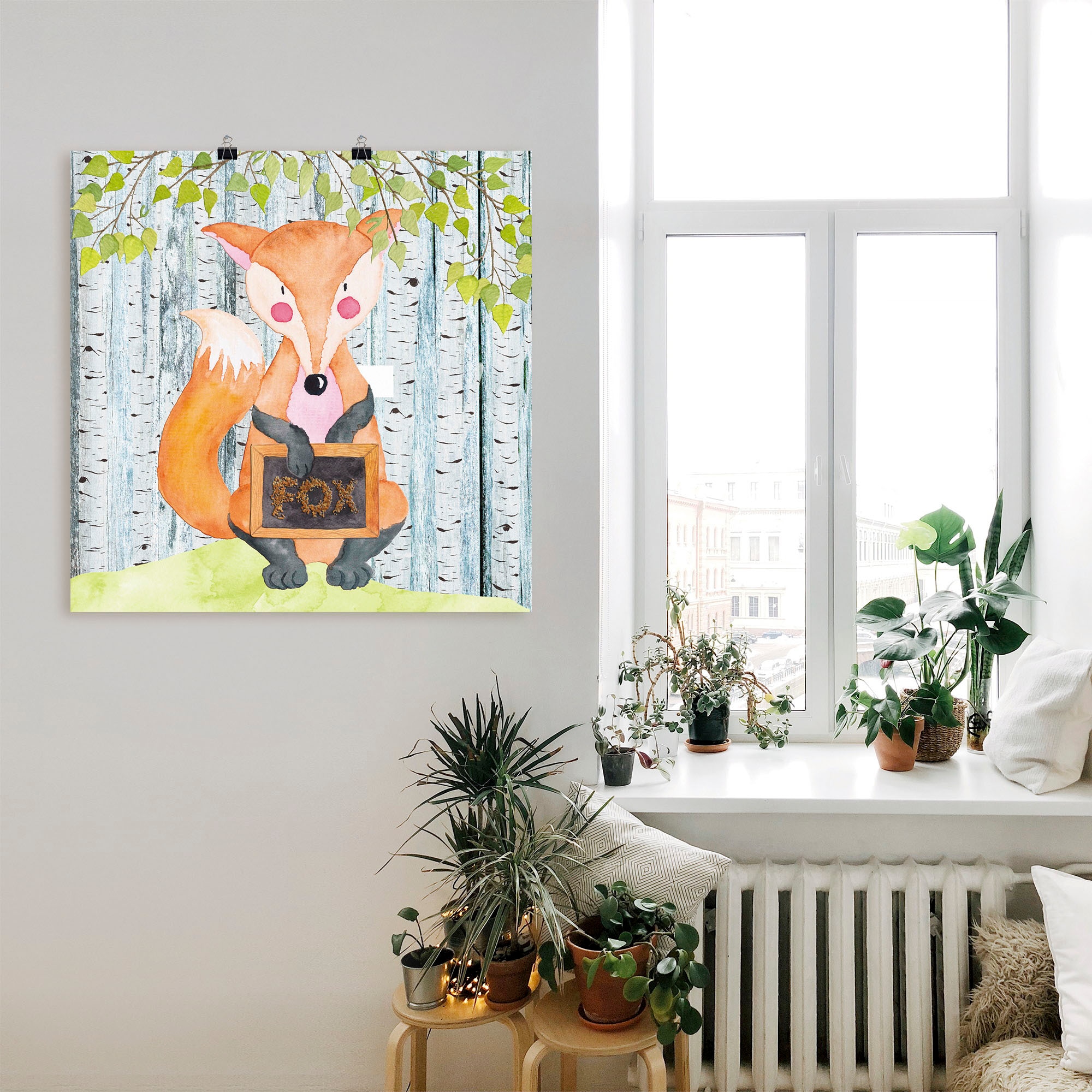 Artland Poster »Waldfreunde- der schlaue Fuchs« Tiere 1 Stk. tlg. ohne Rahmen