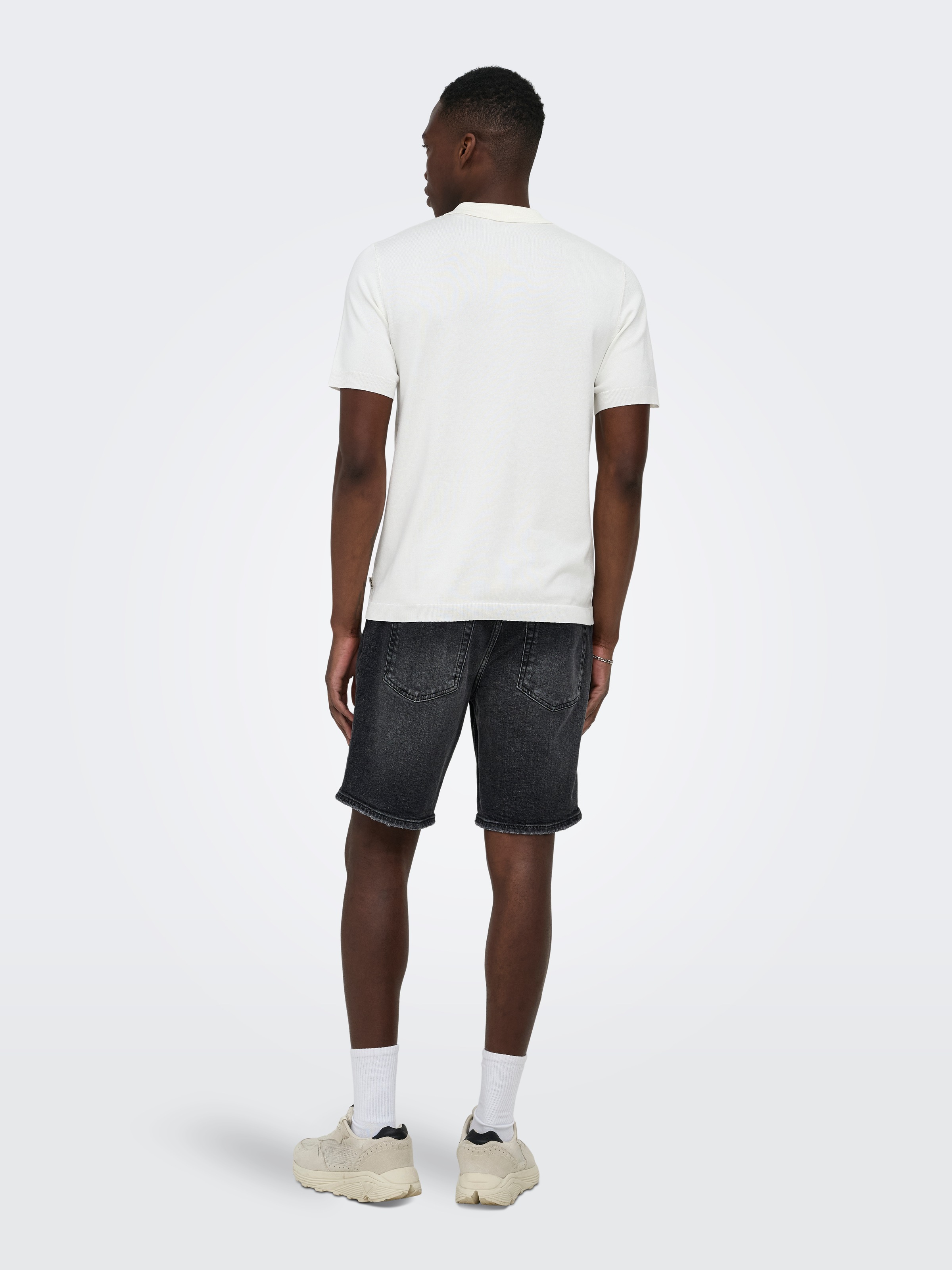 ONLY & SONS Jeansshorts »ONSEDGE PERF WB 6968 DOT DNM SHORTS NOOS« Baumwollmischung, straight fit