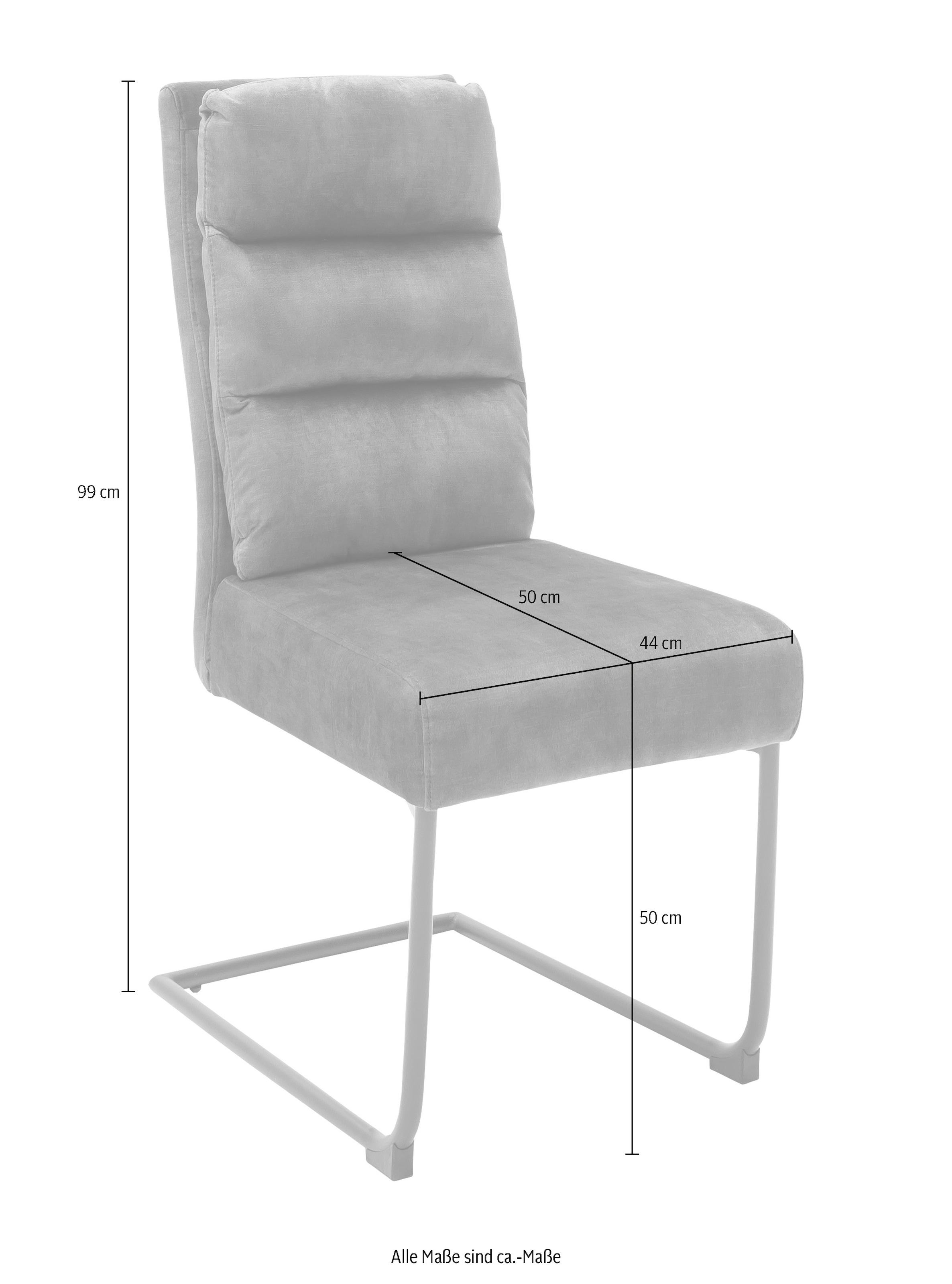 MCA furniture Freischwinger »Lampang«, (Set), Stoffbezug im kaufen Stuhl Vintagelook, 2er St., 120 Set, 2 belastbar bis mit kg online