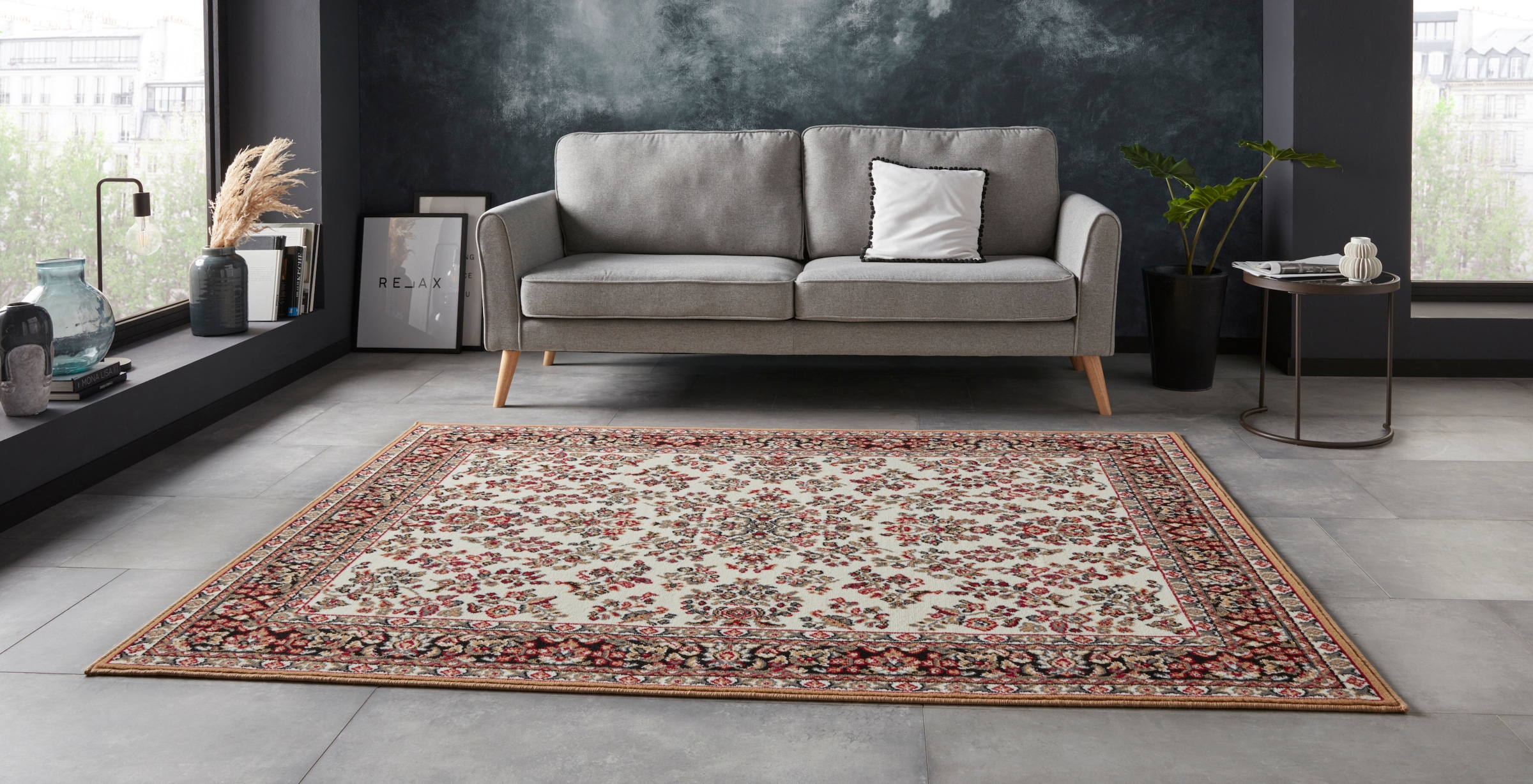 my home Teppich »Halton«, rechteckig, 8 mm Höhe, Kurzflor, Orient-Optik, mi günstig online kaufen