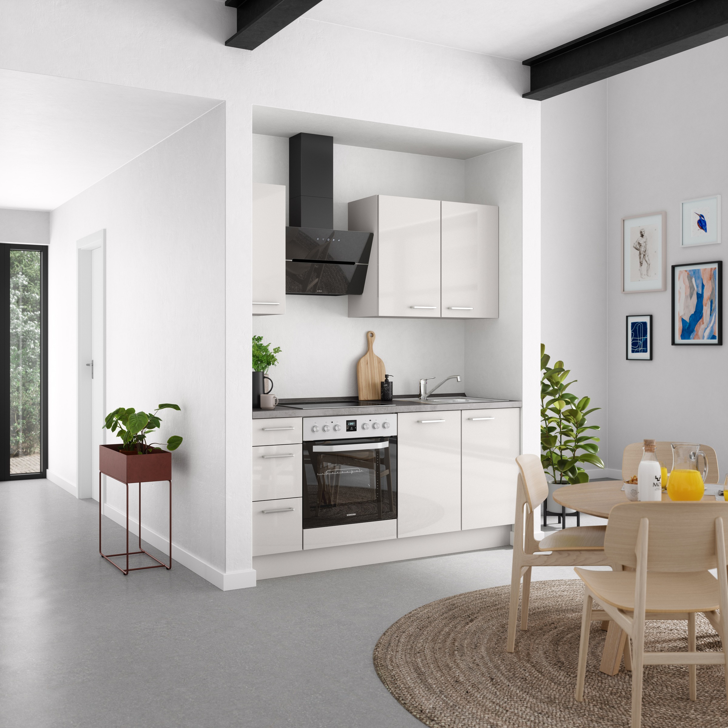 nobilia® Küchenzeile »"Flash II"«, vormontiert, Ausrichtung wählbar, Breite 180 cm, wahlw. mit E-Geräten