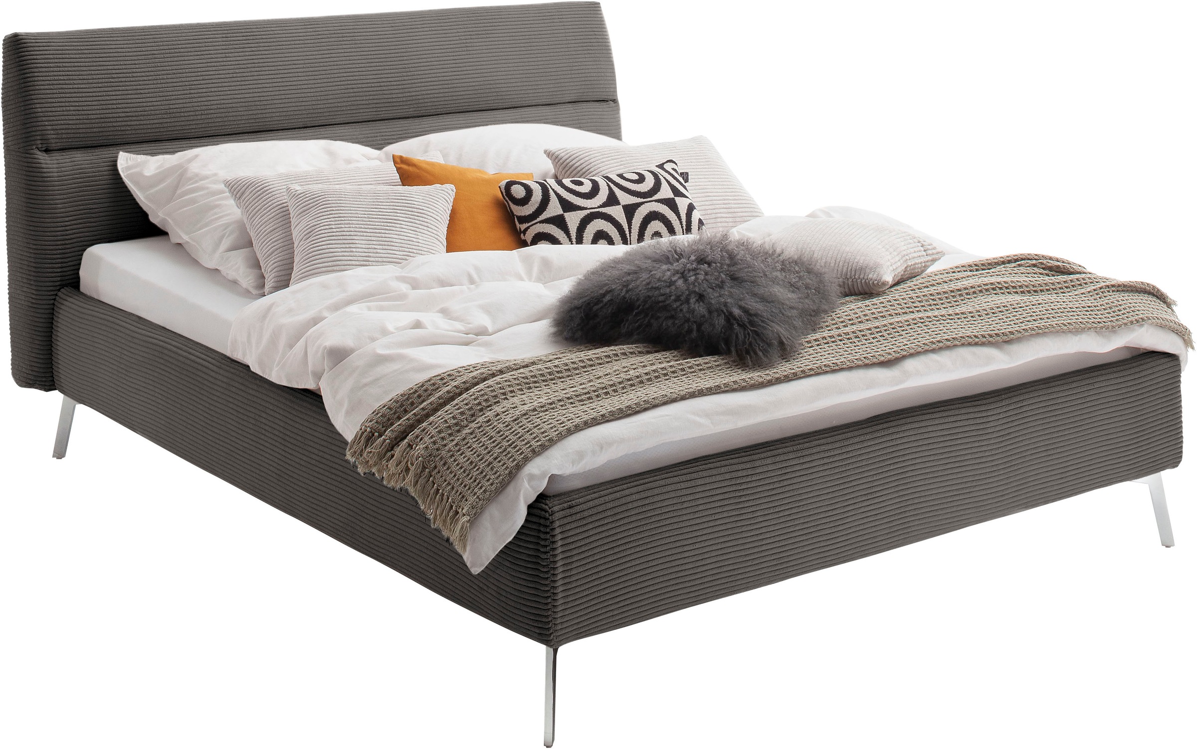 Home affaire Polsterbett »Elvo, weichgepolstertes Kopfteil, wahweise Überlä günstig online kaufen