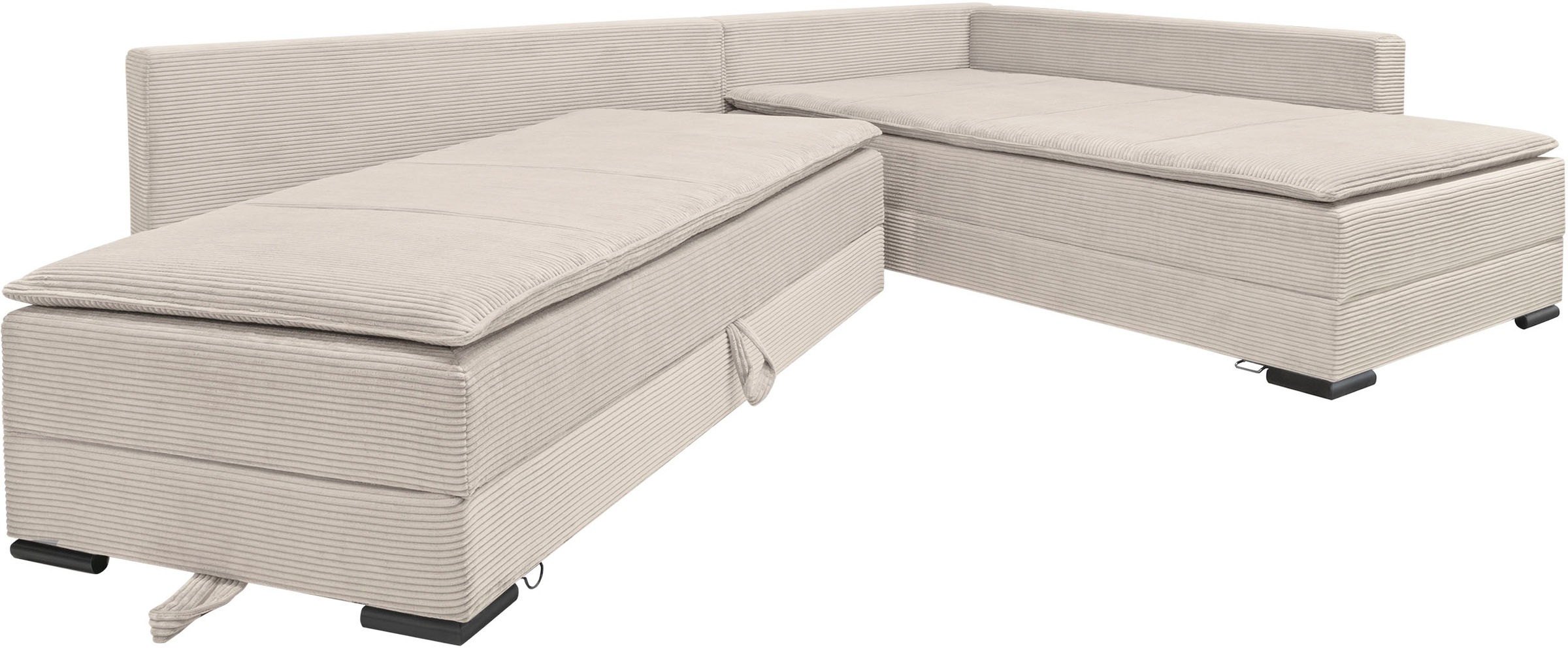 INOSIGN Ecksofa, inklusive Bettfunktion und Bettkasten