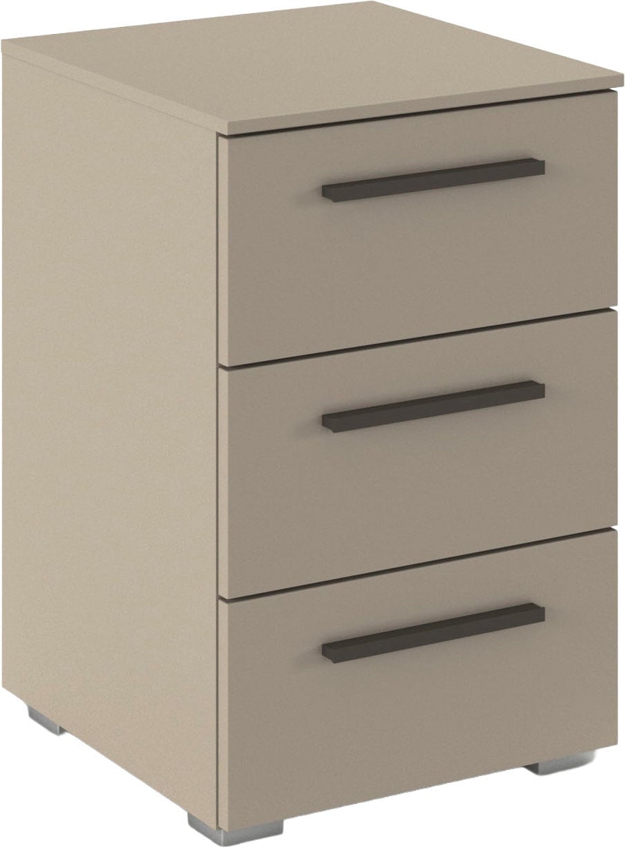 rauch Nachtkommode »Nachttisch Nachtkonsole MONTCLAR Frontauswahl Dekor/Hochglanz/Glas« Breite 40 cm / Höhe 61 cm, inkl. Soft-Close-Funktion,  mit 3 geräumigen Schubladen, viele Griffvarianten MADE IN GERMANY