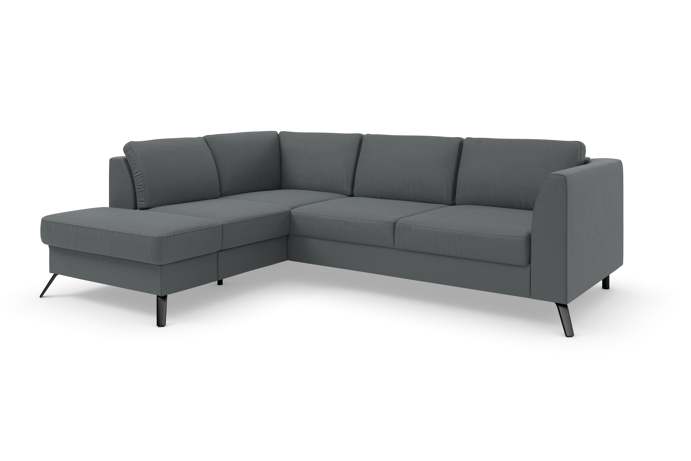 sit&more Ecksofa »Olsen L-Form«, inklusive Sitztiefenverstellung, wahlweise mit Bettfunktion, 15cm hoch