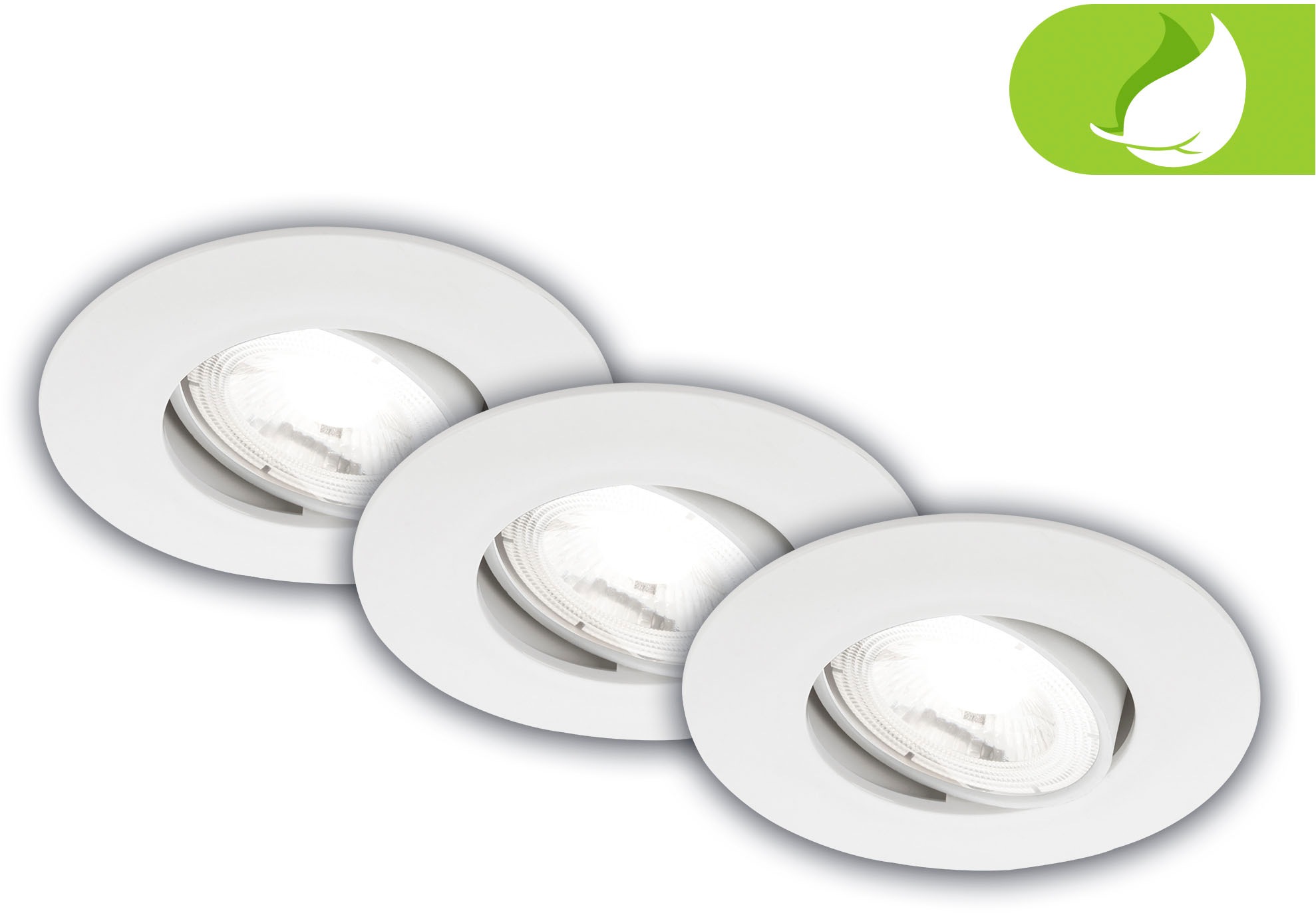 Briloner Leuchten LED Deckeneinbaustrahler, 3er-Set, schwenkbar günstig online kaufen