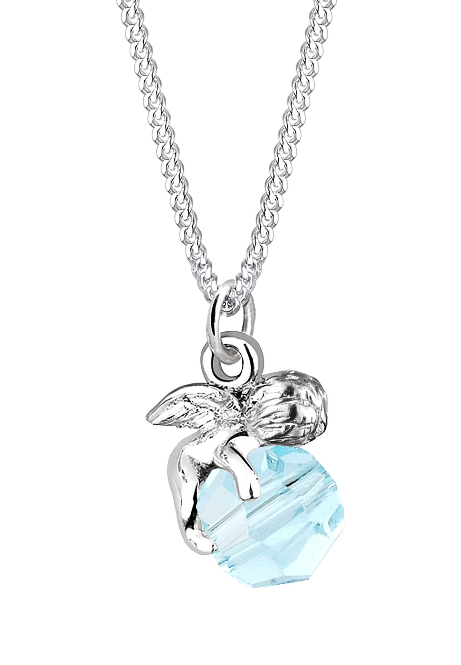Elli Collierkettchen »Engel mit Kristalle Kugel 925 Sterling Silber«