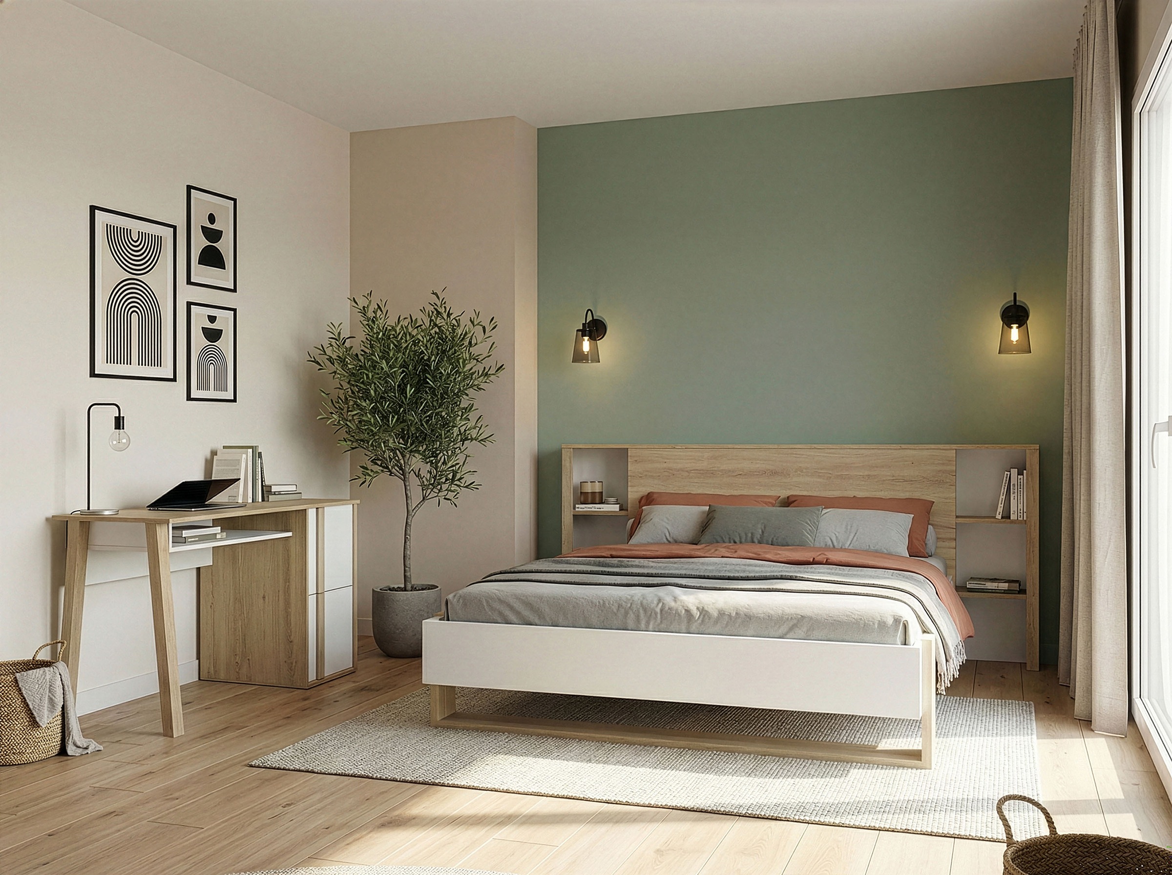 Gami Bücherregal »ARIA Bücherregal Kopfteil« Ein praktisches Kopfteil für optimalen Stauraum.