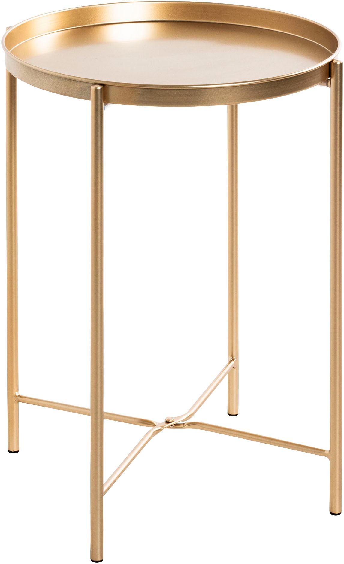 HAKU Beistelltisch »Sofatisch, Wohnzimmertisch« 1 Stk. tlg. rund - aus Metall Gold - Ø/H 39/50 cm
