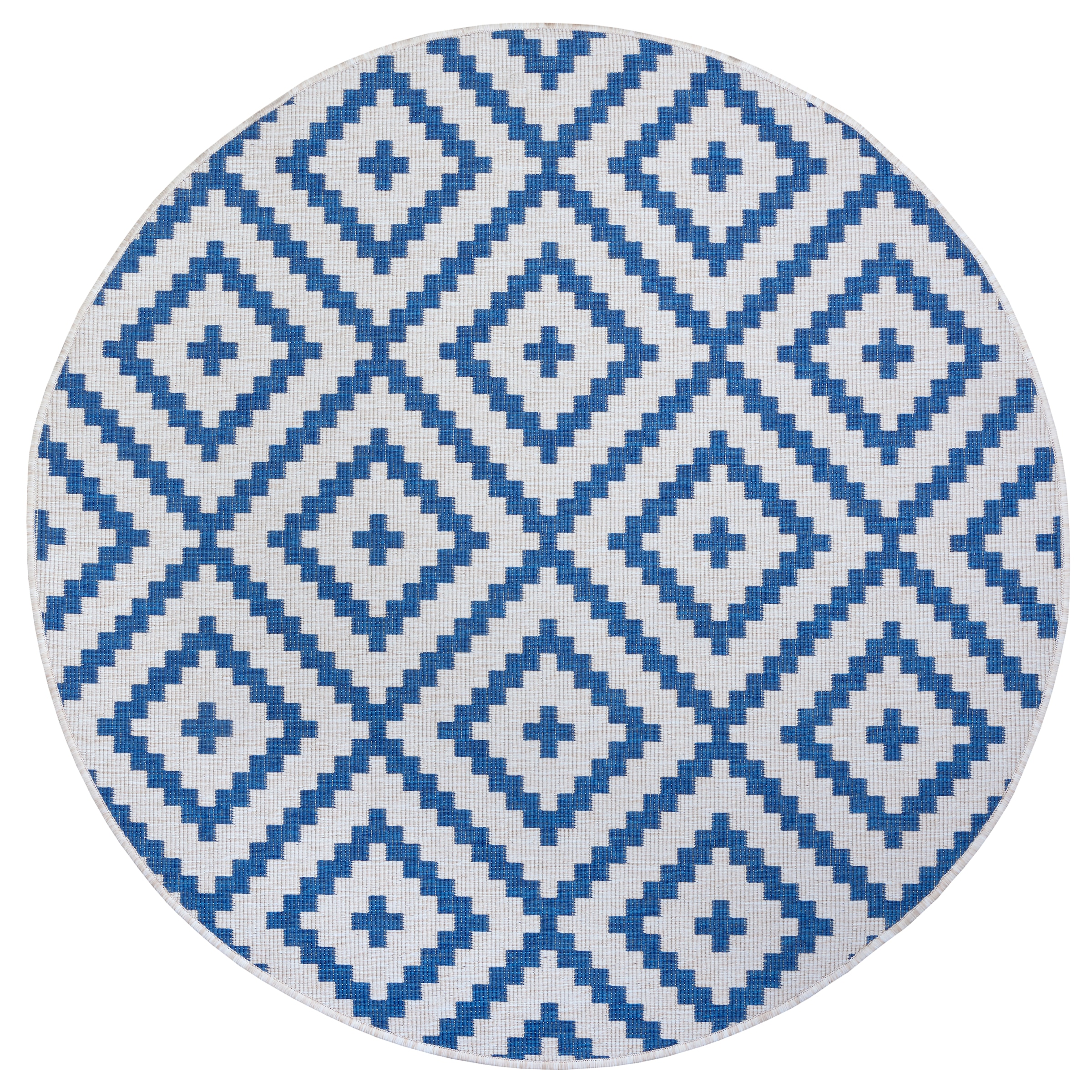 my home Teppich »Ronda Wendeteppich«, rund, 5 mm Höhe, Sisal-Optik, Flachgewebe, In- und Outdoor, geometrisches Boho Design