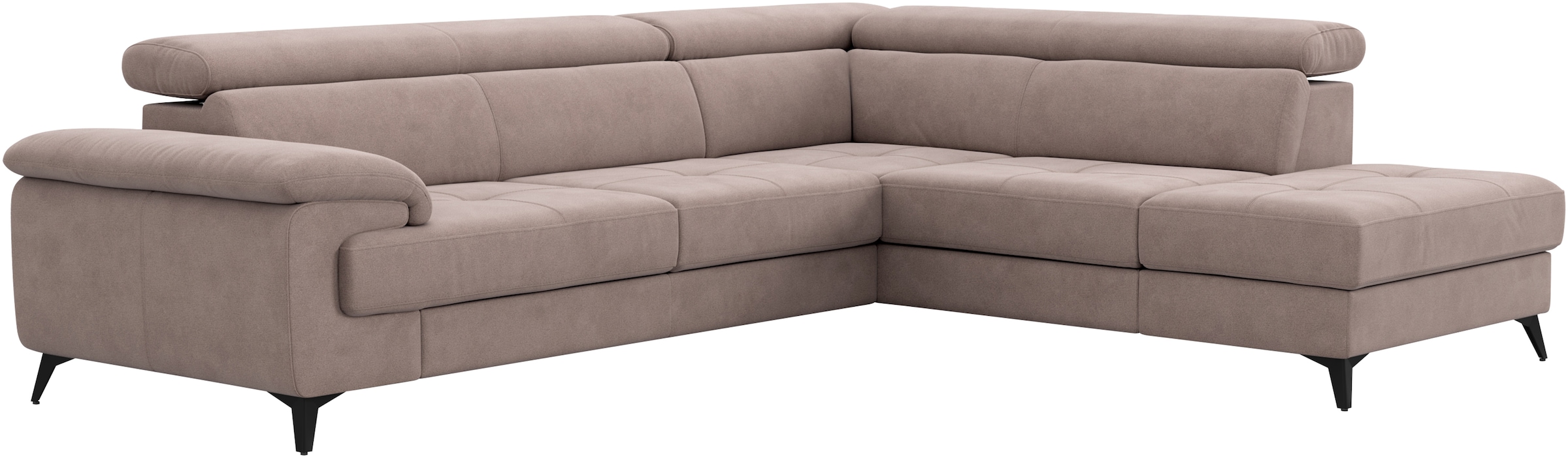 COTTA Ecksofa »Astra L-Form, B: 286 cm« mit Kopfteilverstellung, optional Bettfunktion & Bettkasten