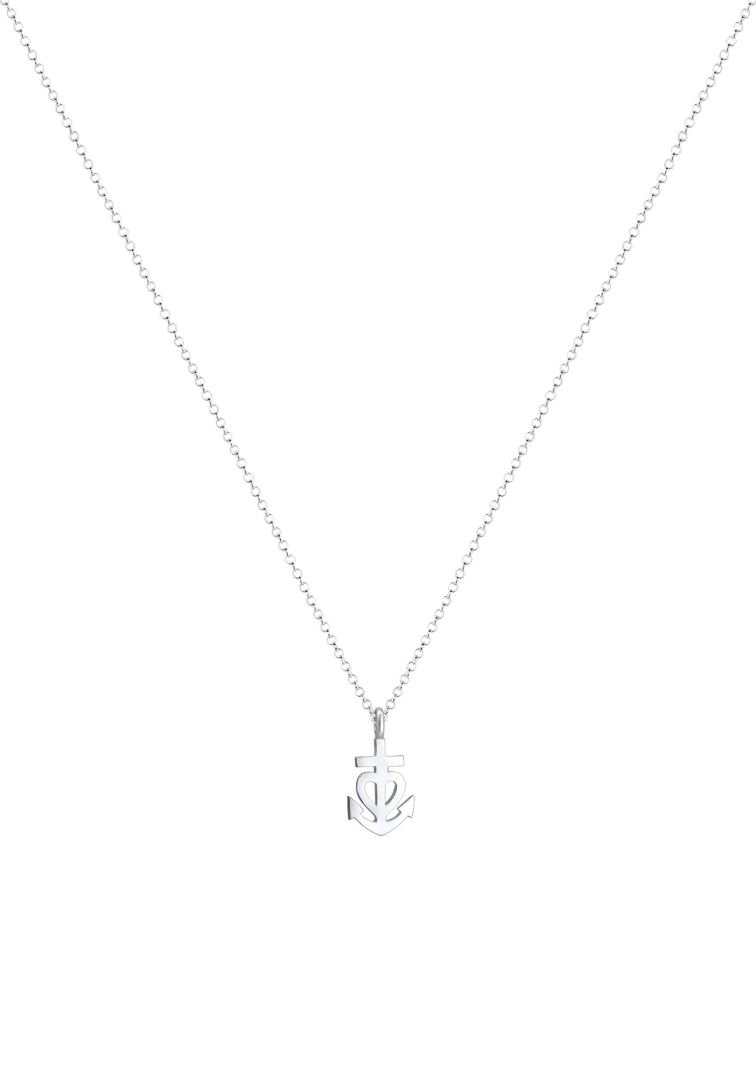 Elli Kette mit Anhänger »Anker Herz Kreuz 925 Sterling Silber«