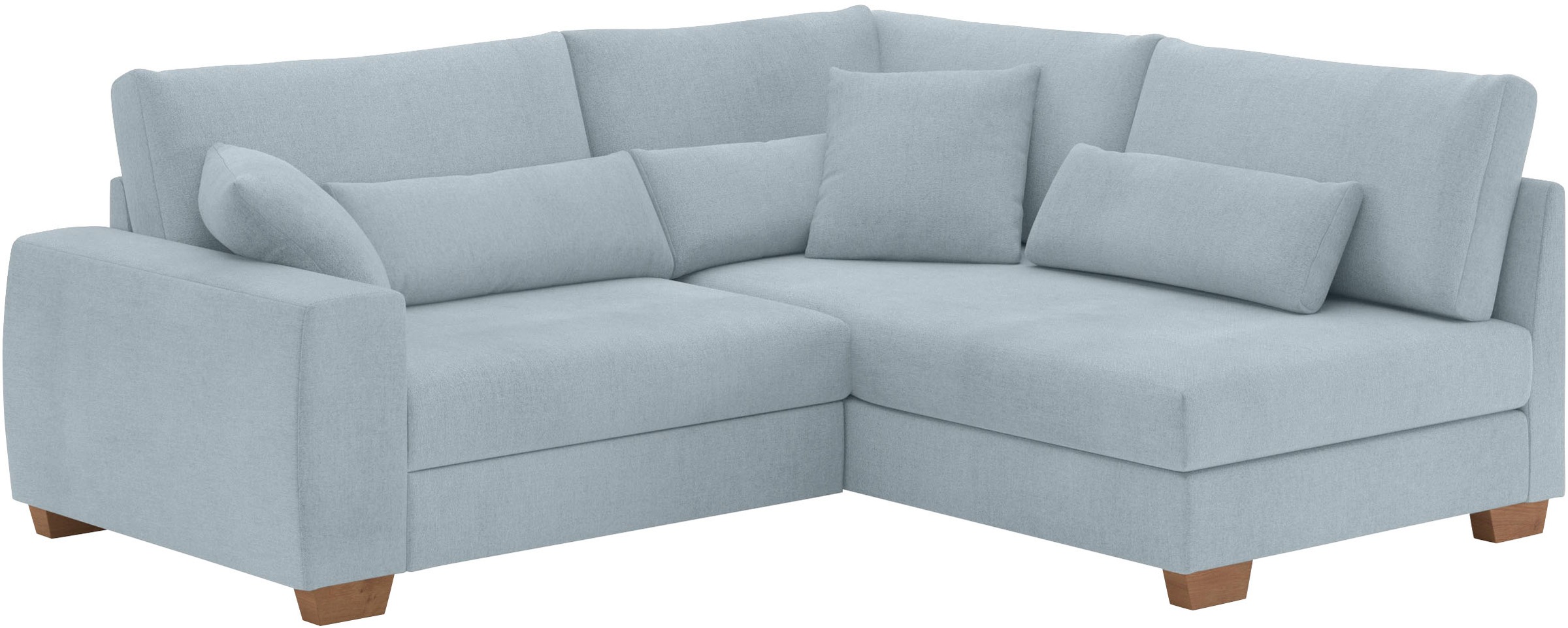 Mr. Couch Ecksofa »Helena L-Form, bis 140 kg belastbar«, mit Taschenfederkern, wahlweise mit Bettfunktion