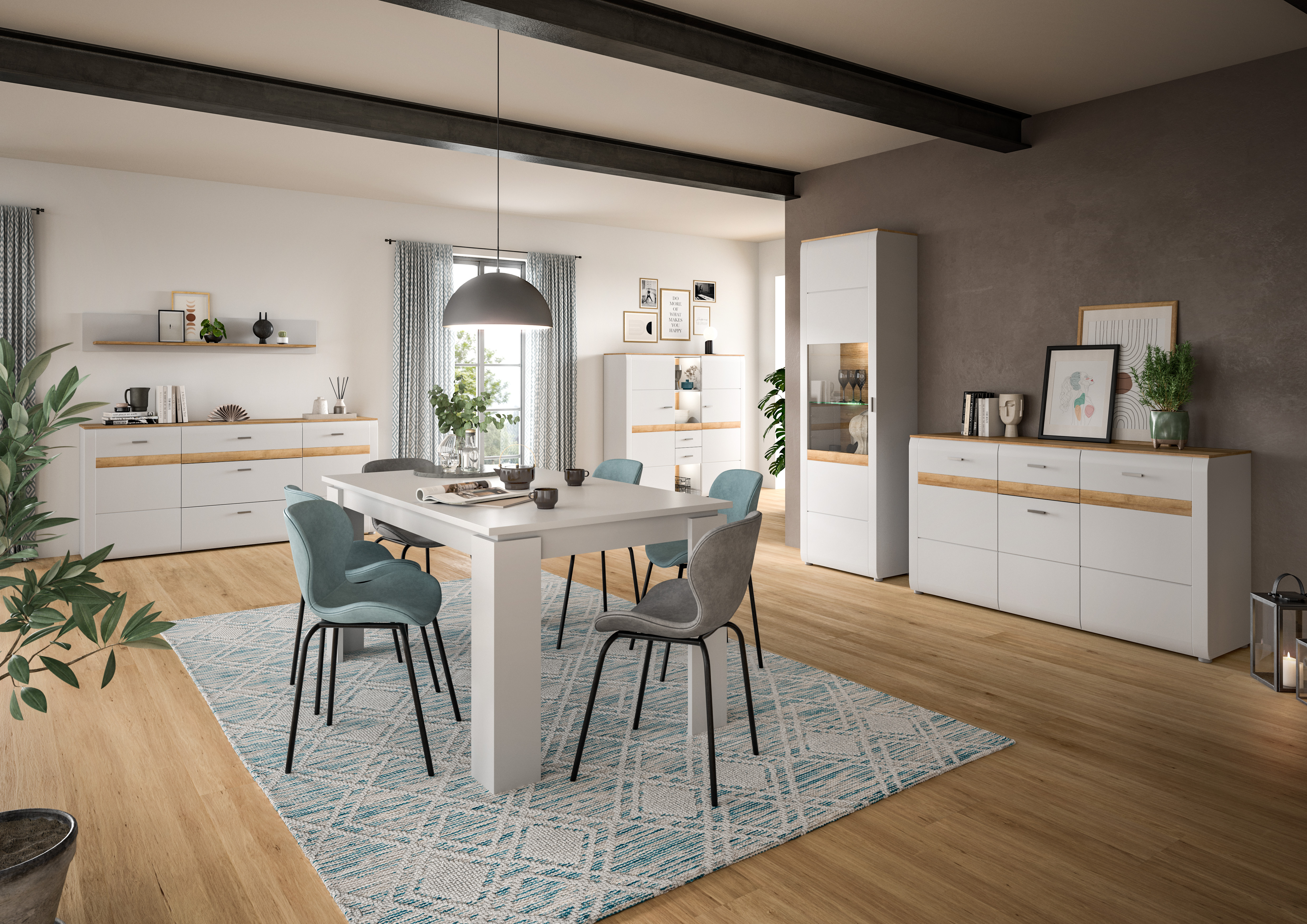 INOSIGN Standvitrine »Aska, Höhe 202cm, Metallgriff, 1 Glastür, 1 Glaseinle günstig online kaufen