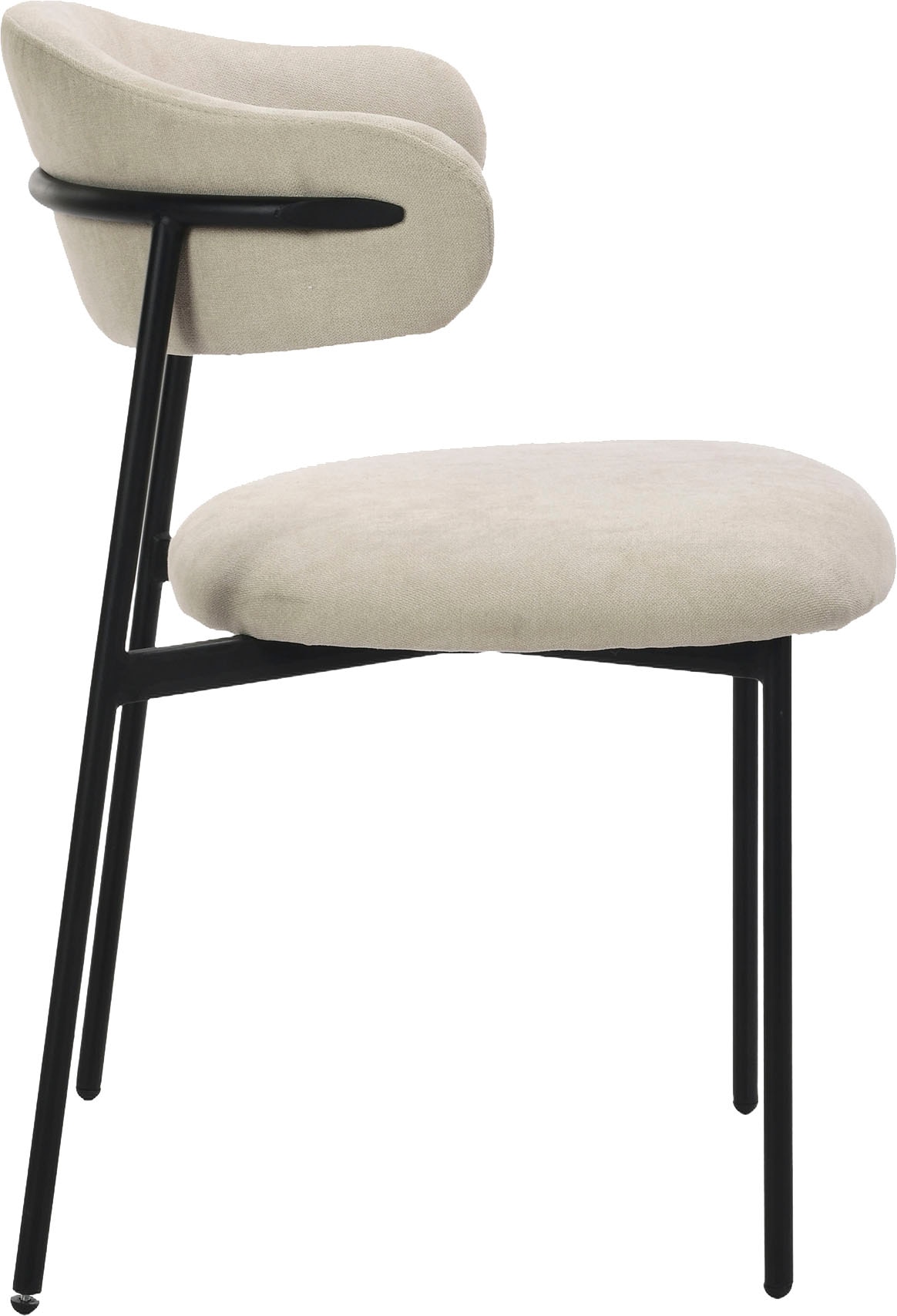 byLIVING Esszimmerstuhl »Jersey (2er-Set)«, (Set), Gestell Metall schwarz, Küchenstuhl, Webstoffbezug, diverse Farben