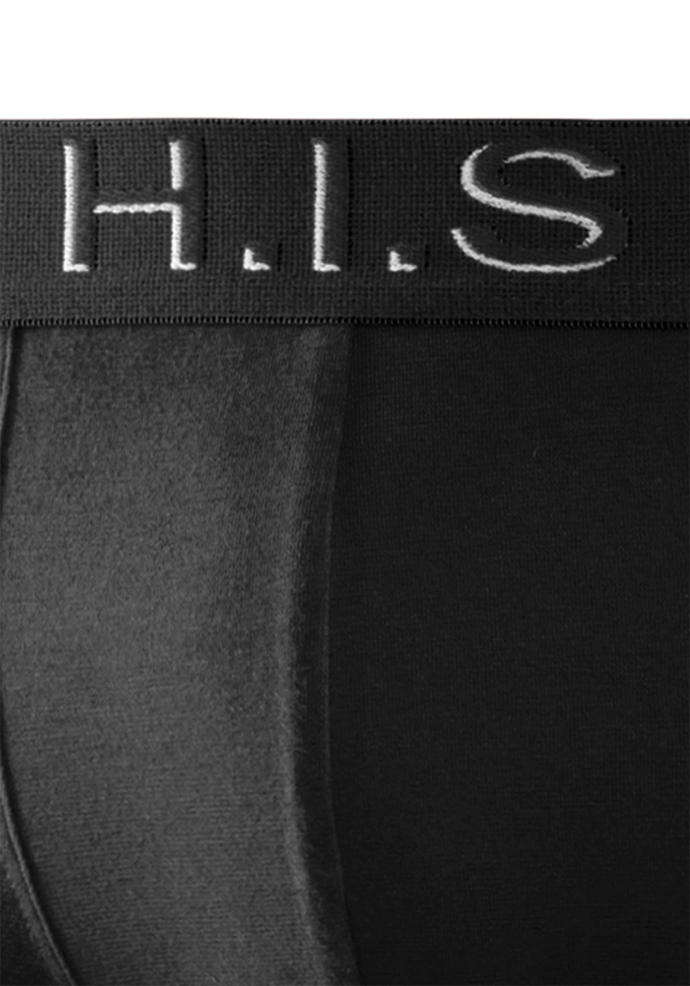H.I.S Hipster, (Packung, 5 St.), knapp sitzende Boxershorts am Webbund mit Logoschriftzug mit 3D Effekt