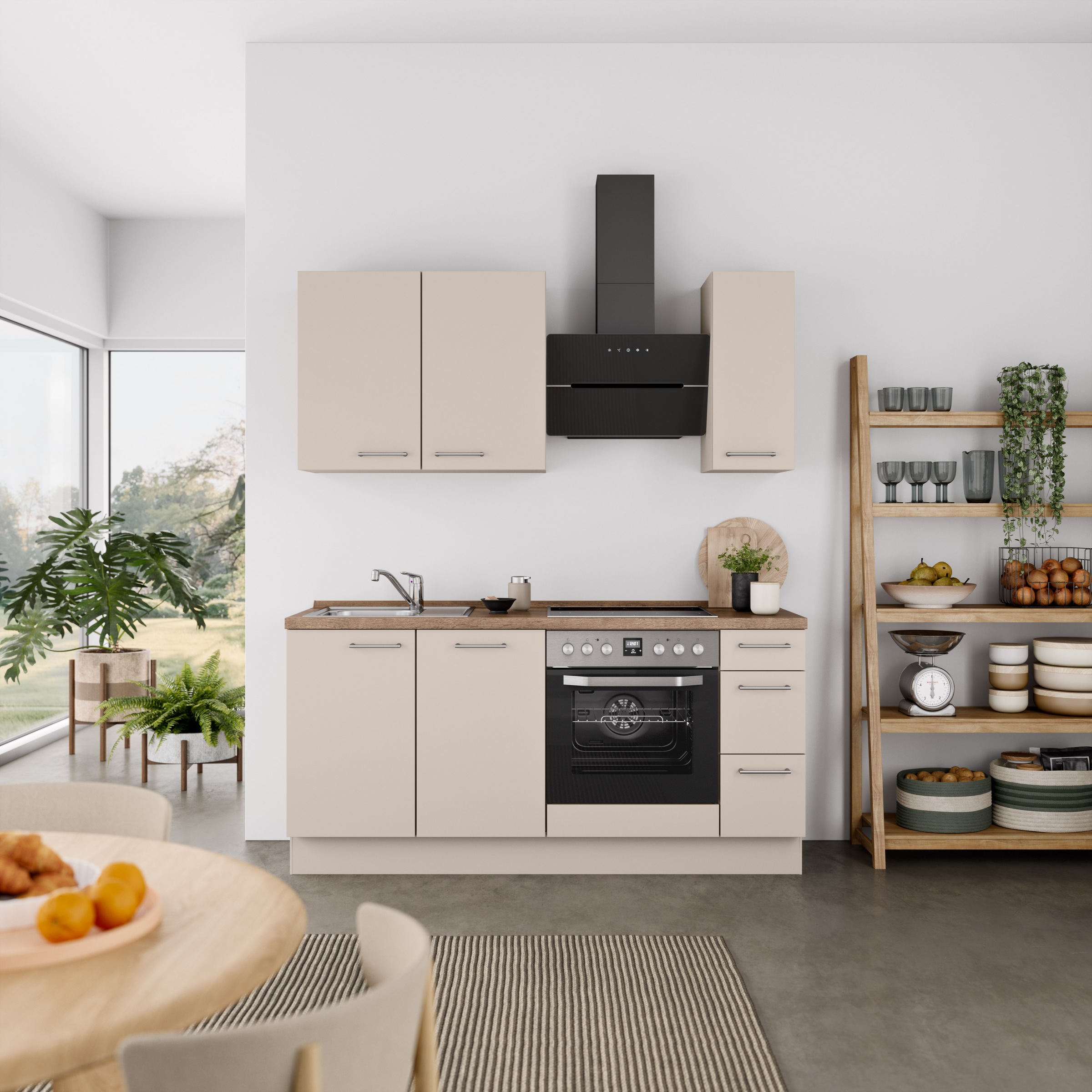 nobilia® Küchenzeile »"Laser II", Ausrichtung wählbar, Breite 180 cm« vormo günstig online kaufen