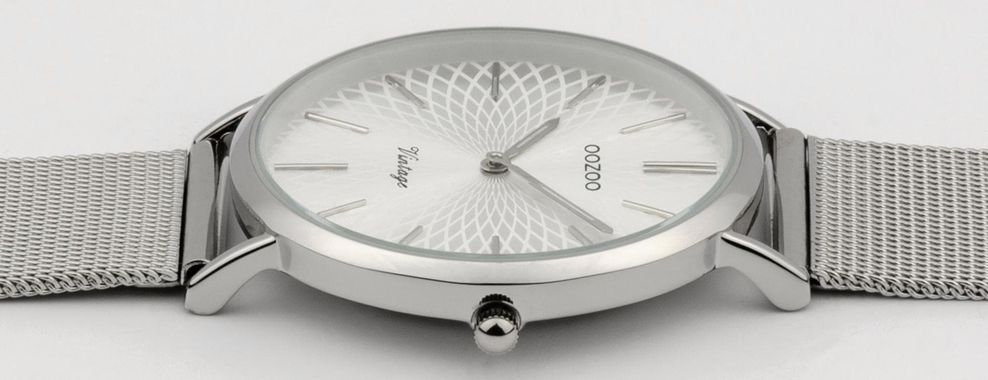OOZOO Quarzuhr »C9341«, Armbanduhr, Damenuhr, analog, Milanaisearmband, Edelstahlarmband
