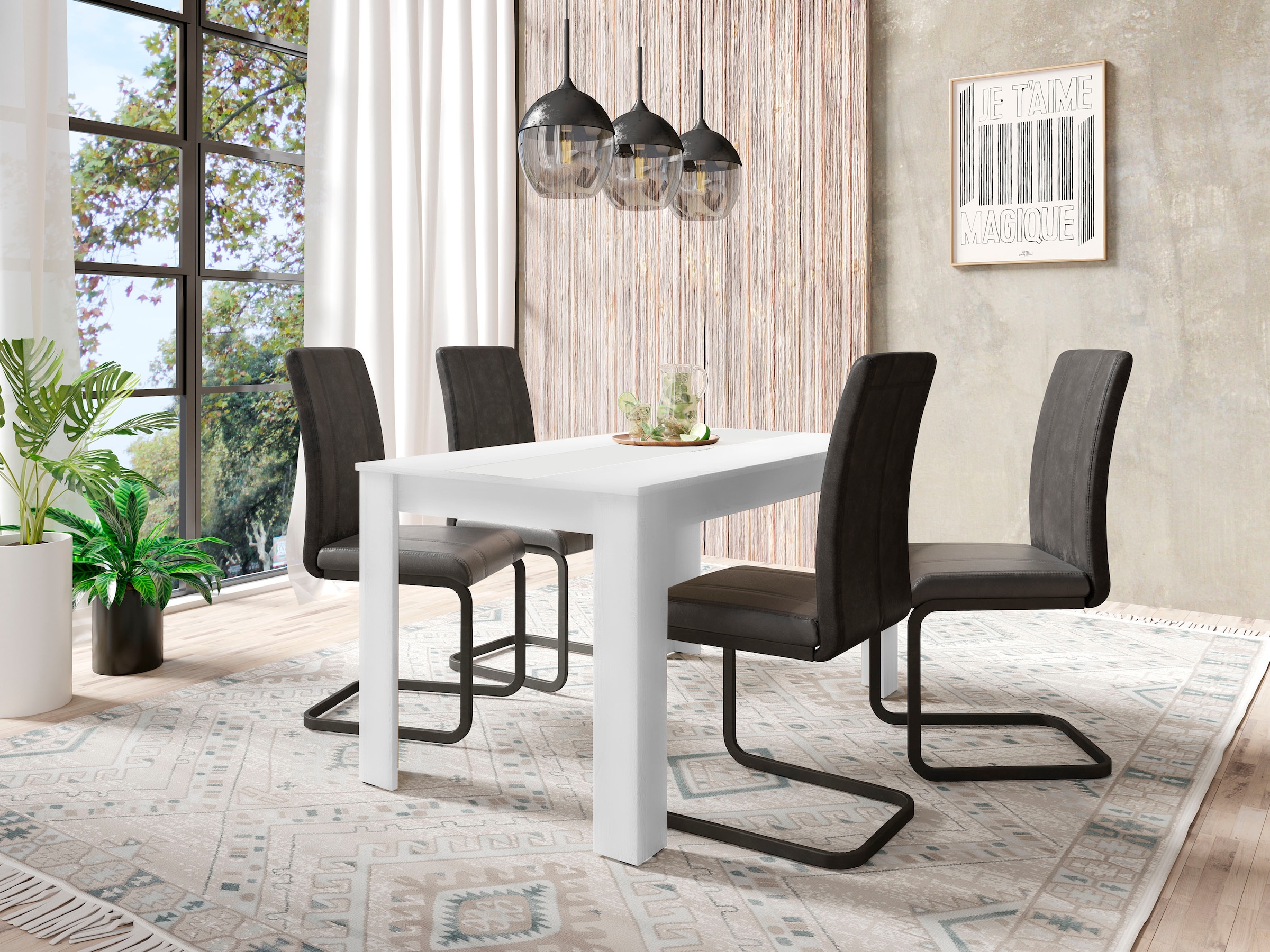 2. Bild von byLIVING Esstisch »Nori«, Breite 120, 140 oder 160 cm, Mittelplatte wendbar