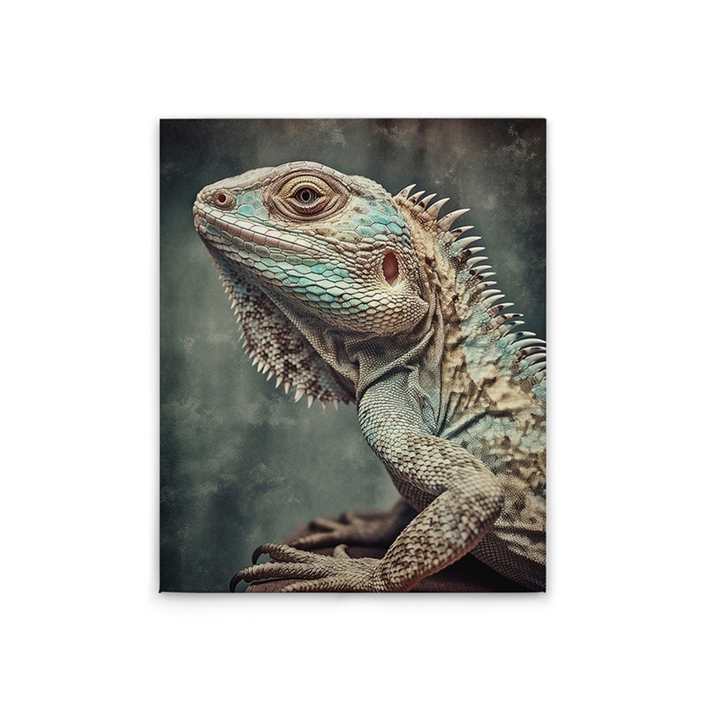 A.S. Création Leinwandbild »Fancy Lizard - Wandbild Grau Blau Keilrahmen Ki günstig online kaufen