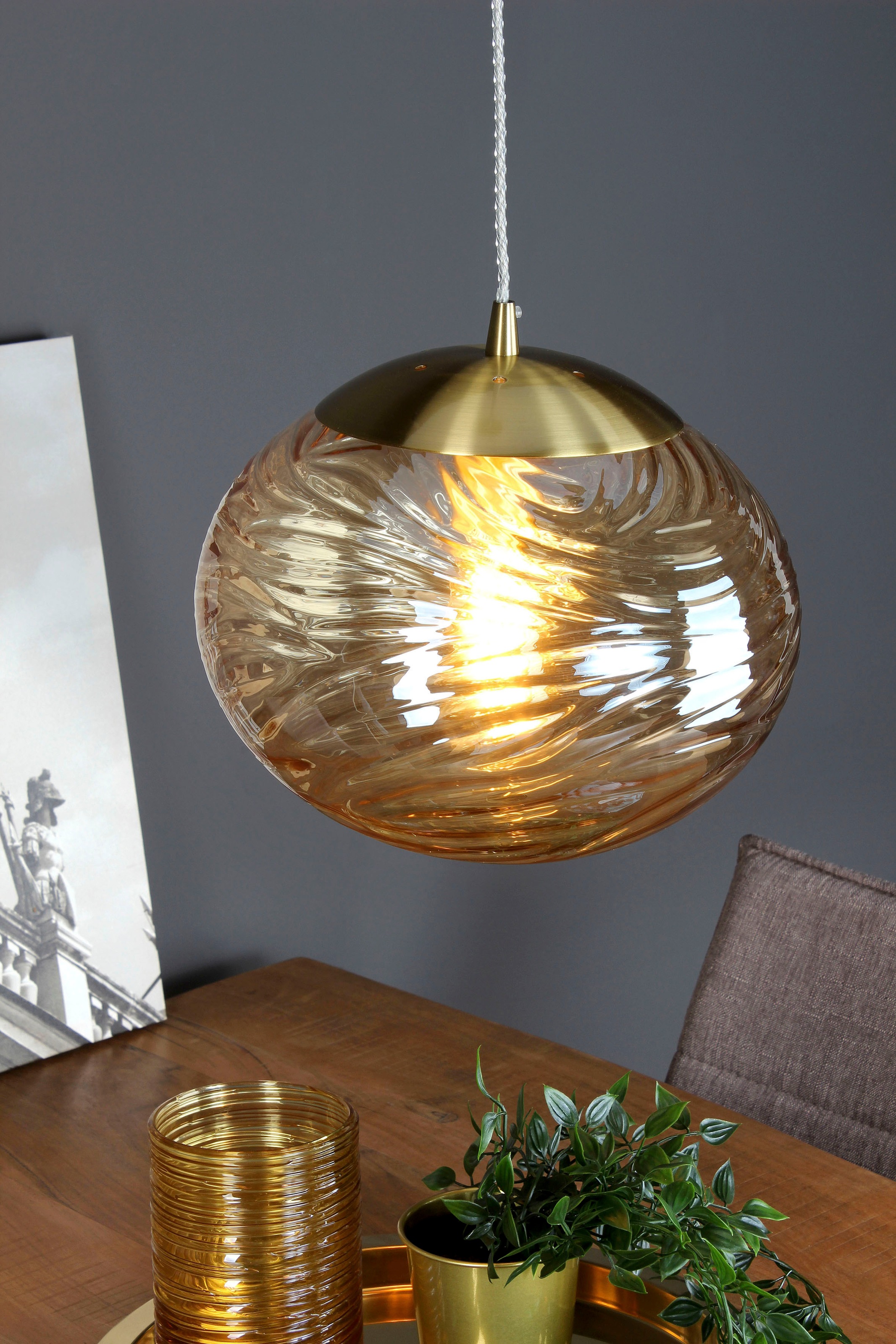 ECO-LIGHT Hängeleuchte »Nereide«, Leuchtmittel E27 | Leuchtmittel wechselbar, hochwertiges Glas